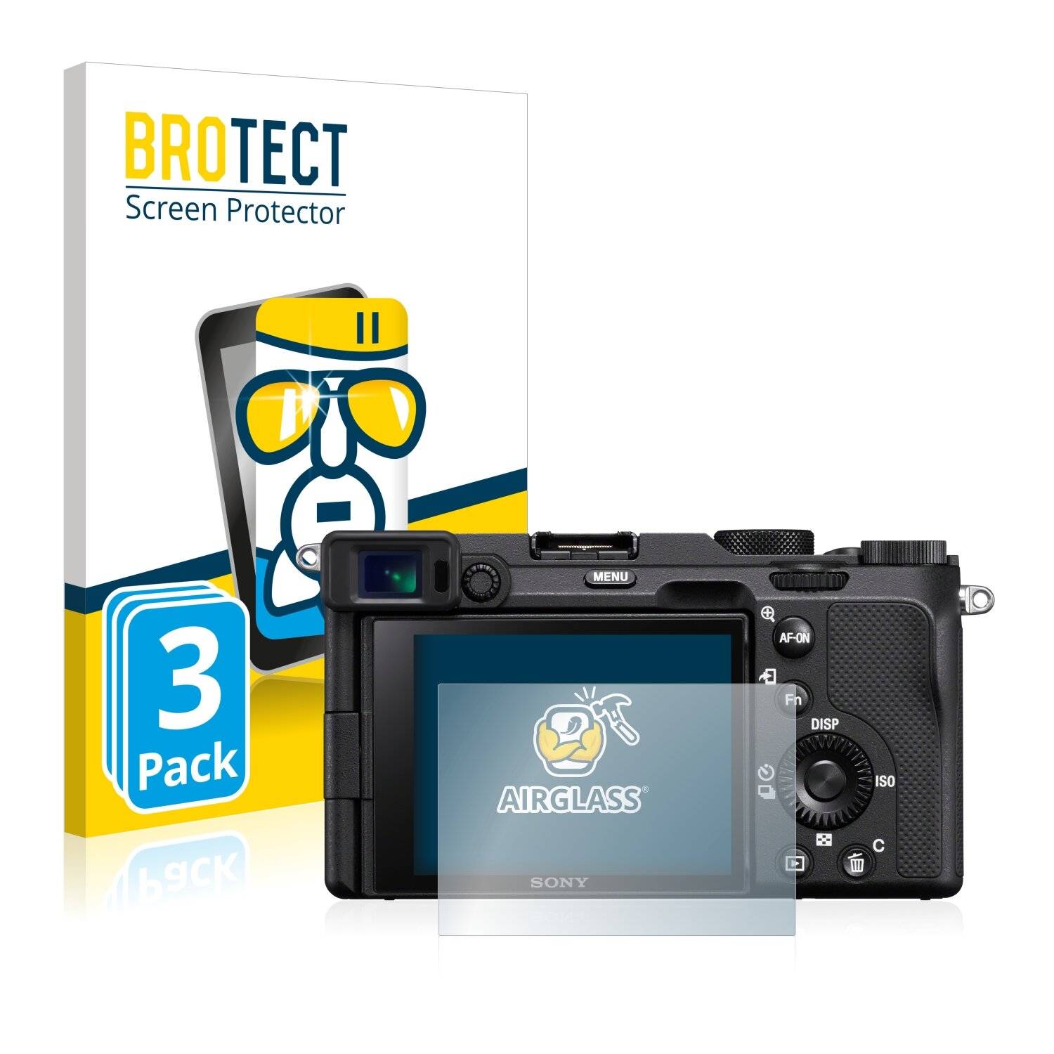3x BROTECT AirGlass Schutzglas Folie für Sony