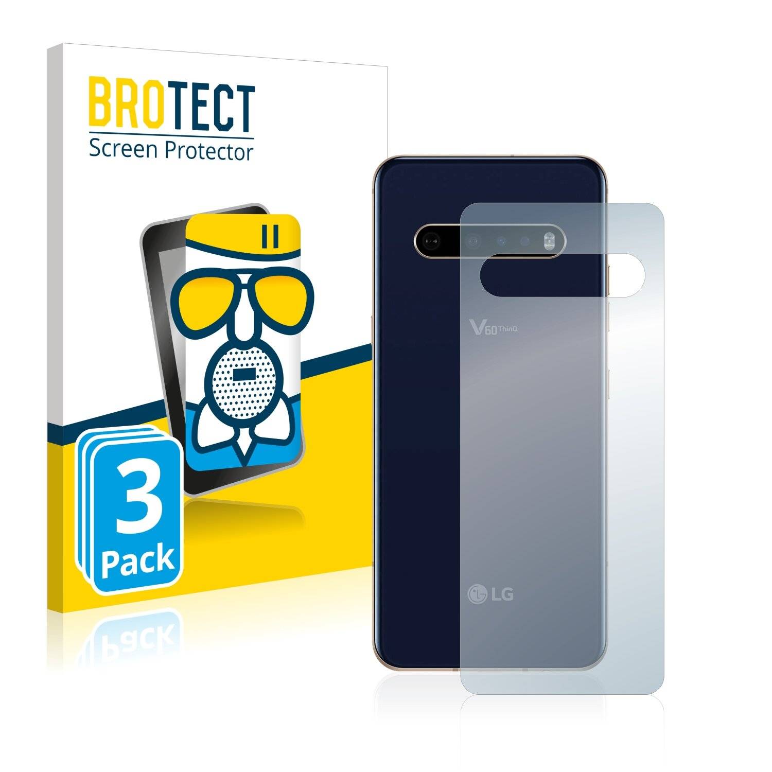 3x BROTECT AirGlass Matte Schutzglas Folie für LG V60 ThinQ