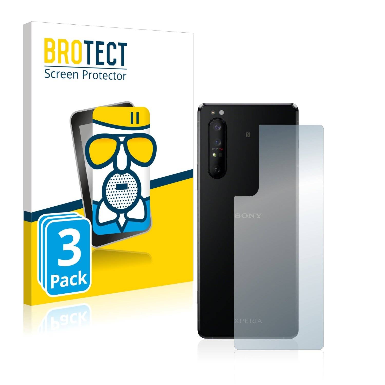 3x BROTECT AirGlass Matte Schutzglas Folie für Sony Xperia 1 II