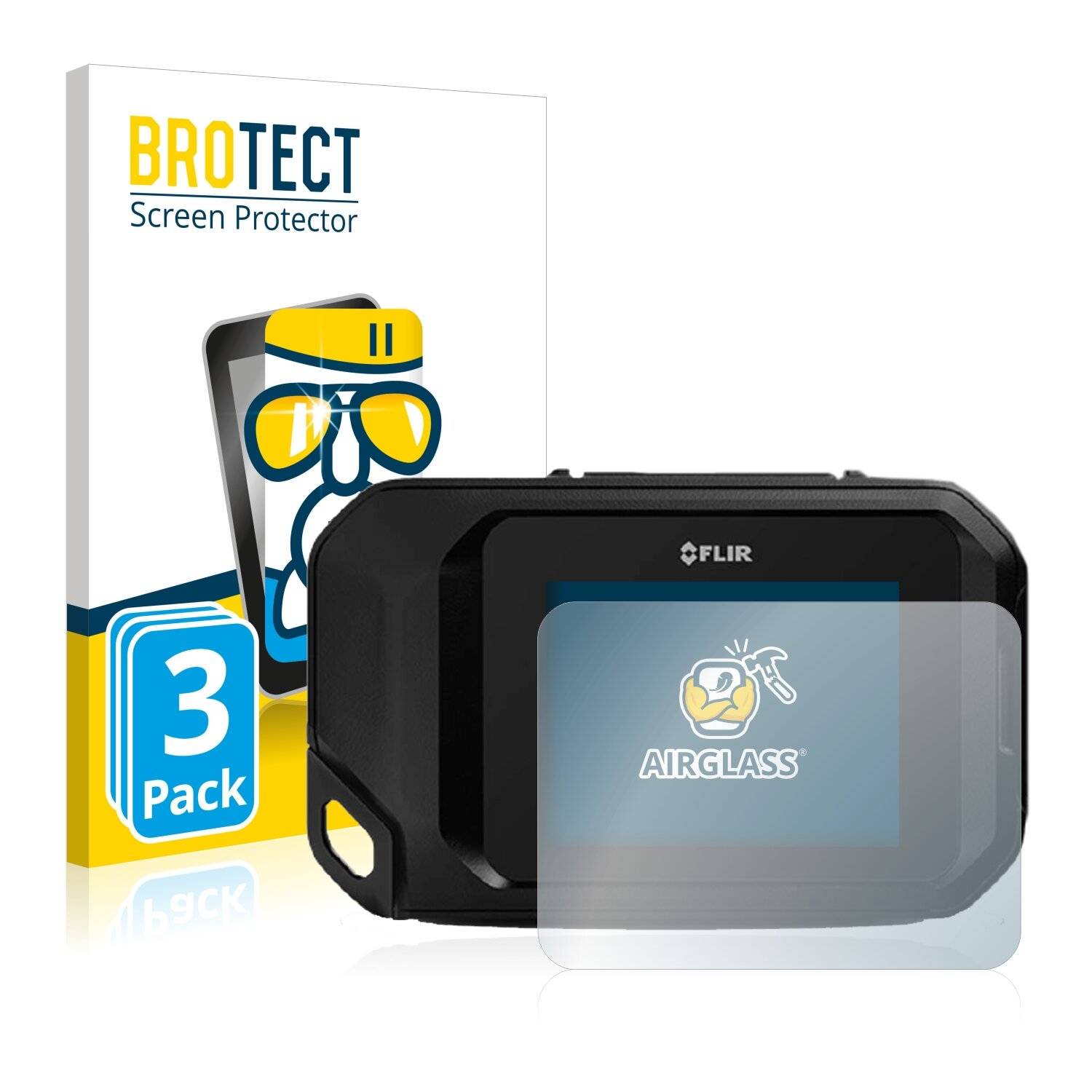 3x BROTECT AirGlass Schutzglas Folie für Flir