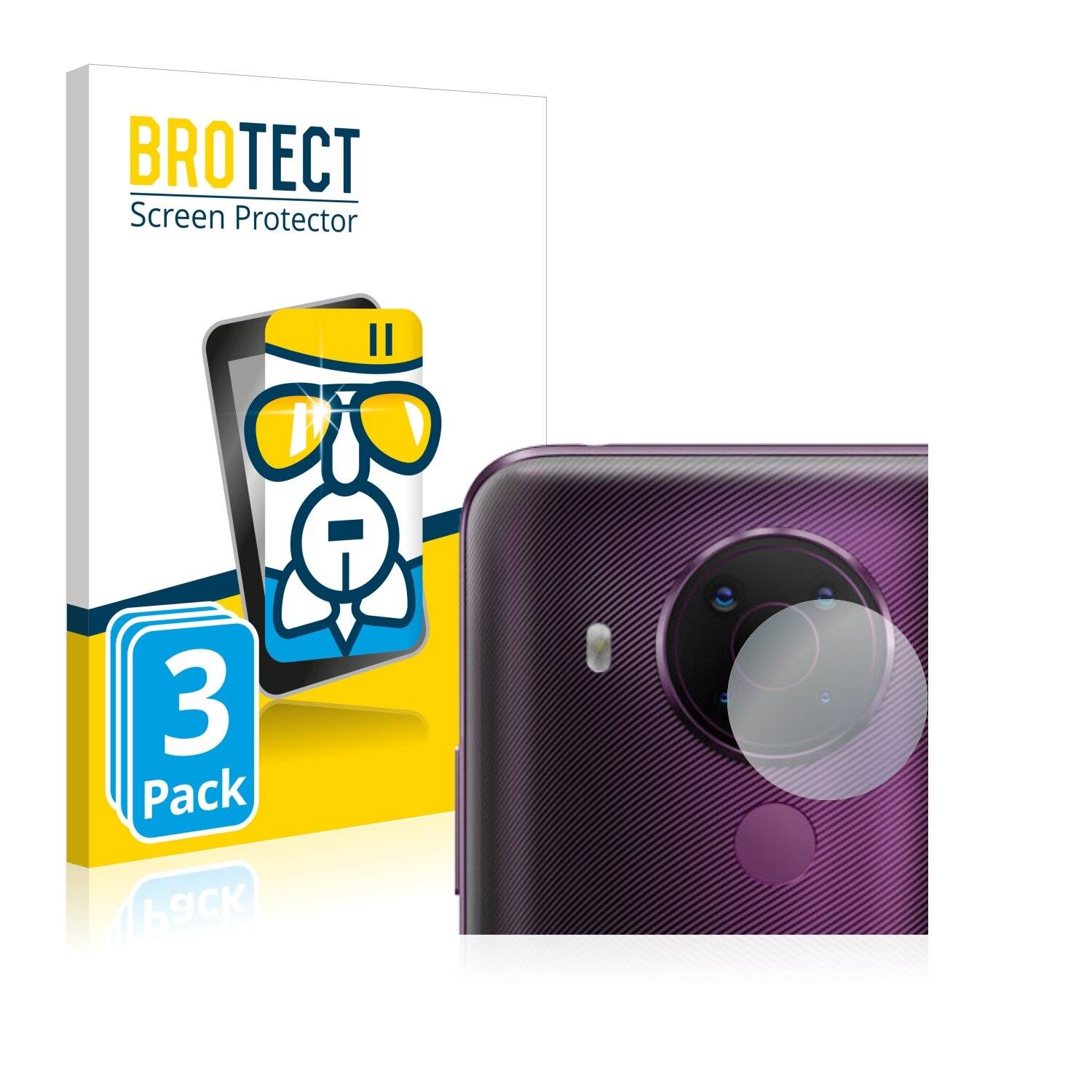 3x BROTECT AirGlass Schutzglas Folie für Nokia 5.4 (NUR