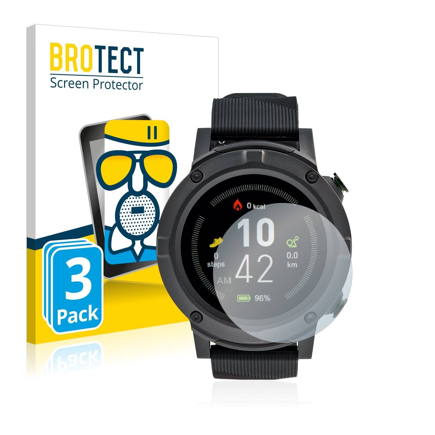 3x BROTECT AirGlass Matte Schutzglas Folie für Medion Life