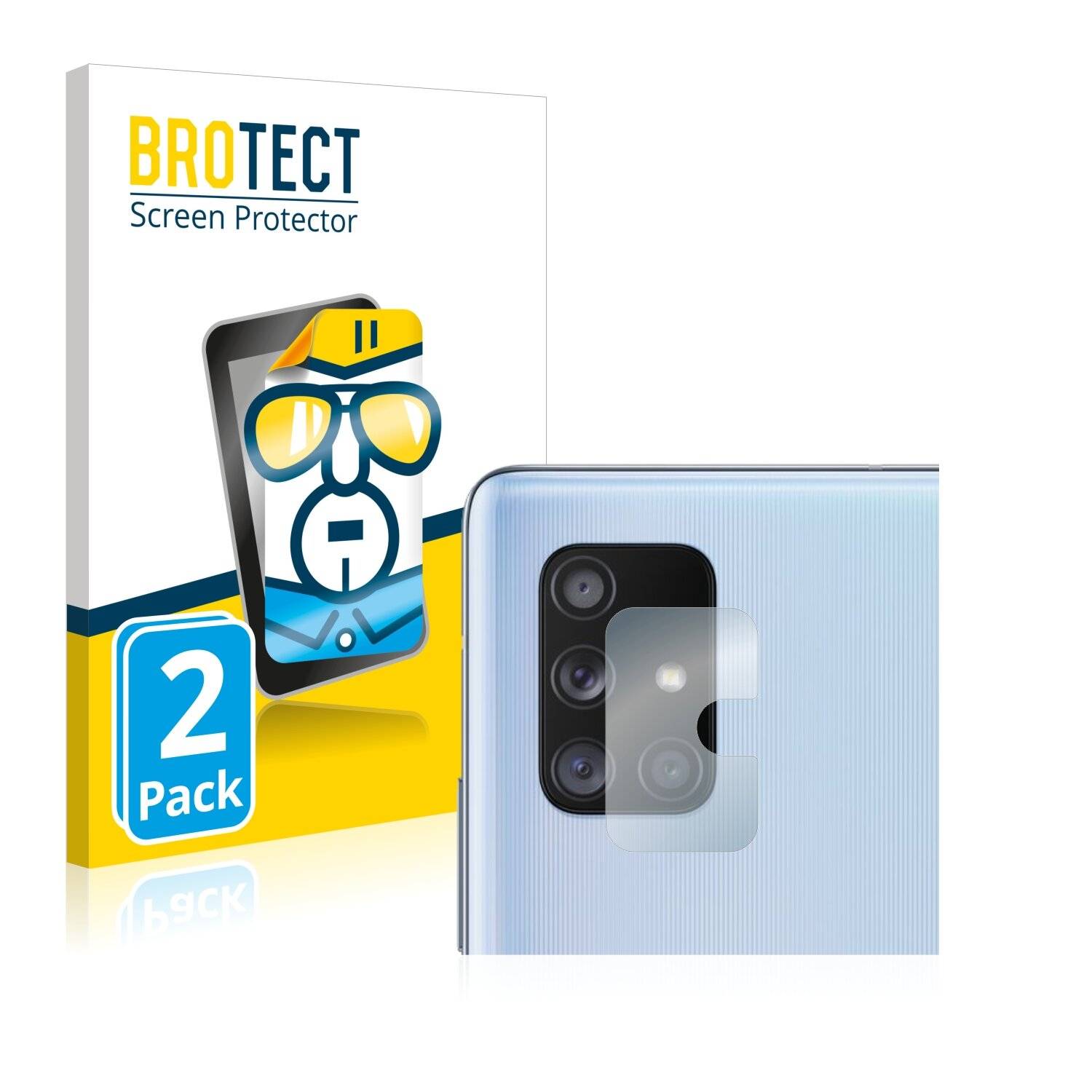 2x BROTECT HD-Clear Displayschutzfolie für Samsung Galaxy A71 5G (NUR