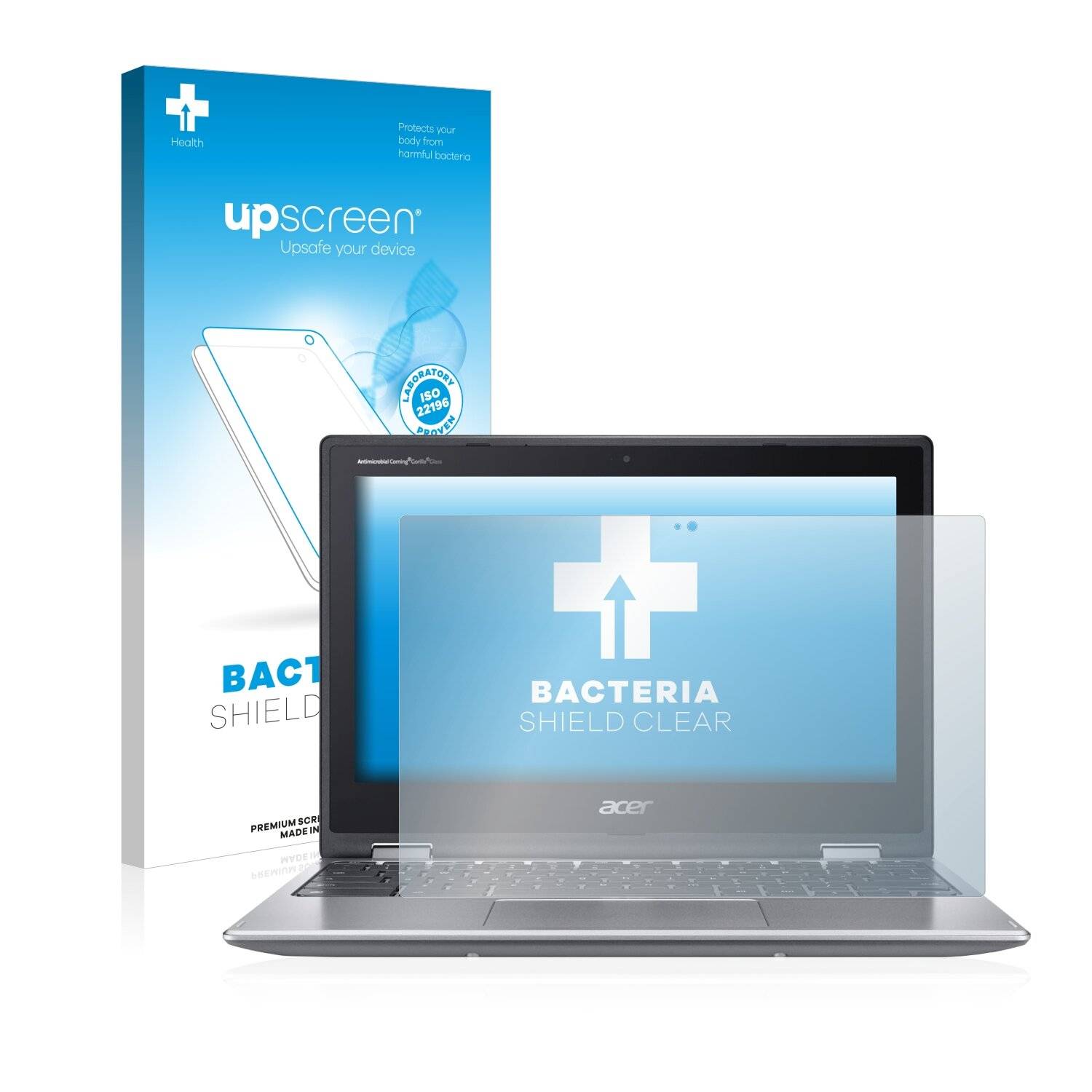 upscreen Bacteria Shield Clear Premium Antibakterielle Displayschutzfolie für Acer