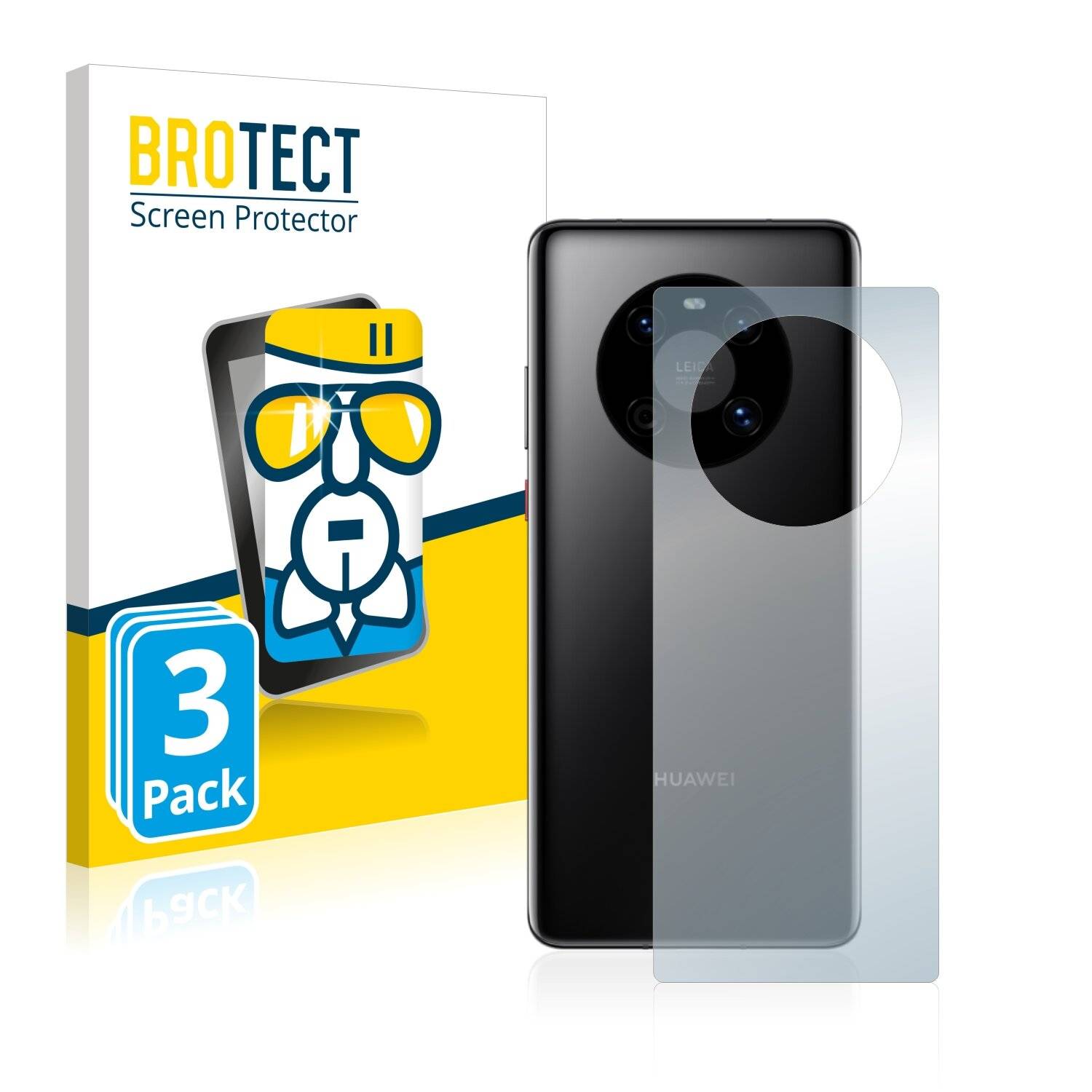 3x BROTECT AirGlass Schutzglas Folie für Huawei Mate 40 5G