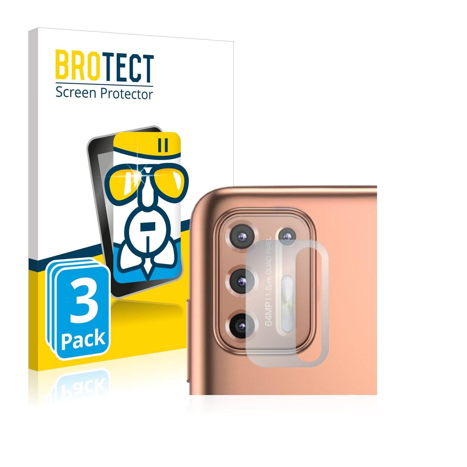 3x BROTECT AirGlass Schutzglas Folie für Motorola Moto G9 Plus (NUR