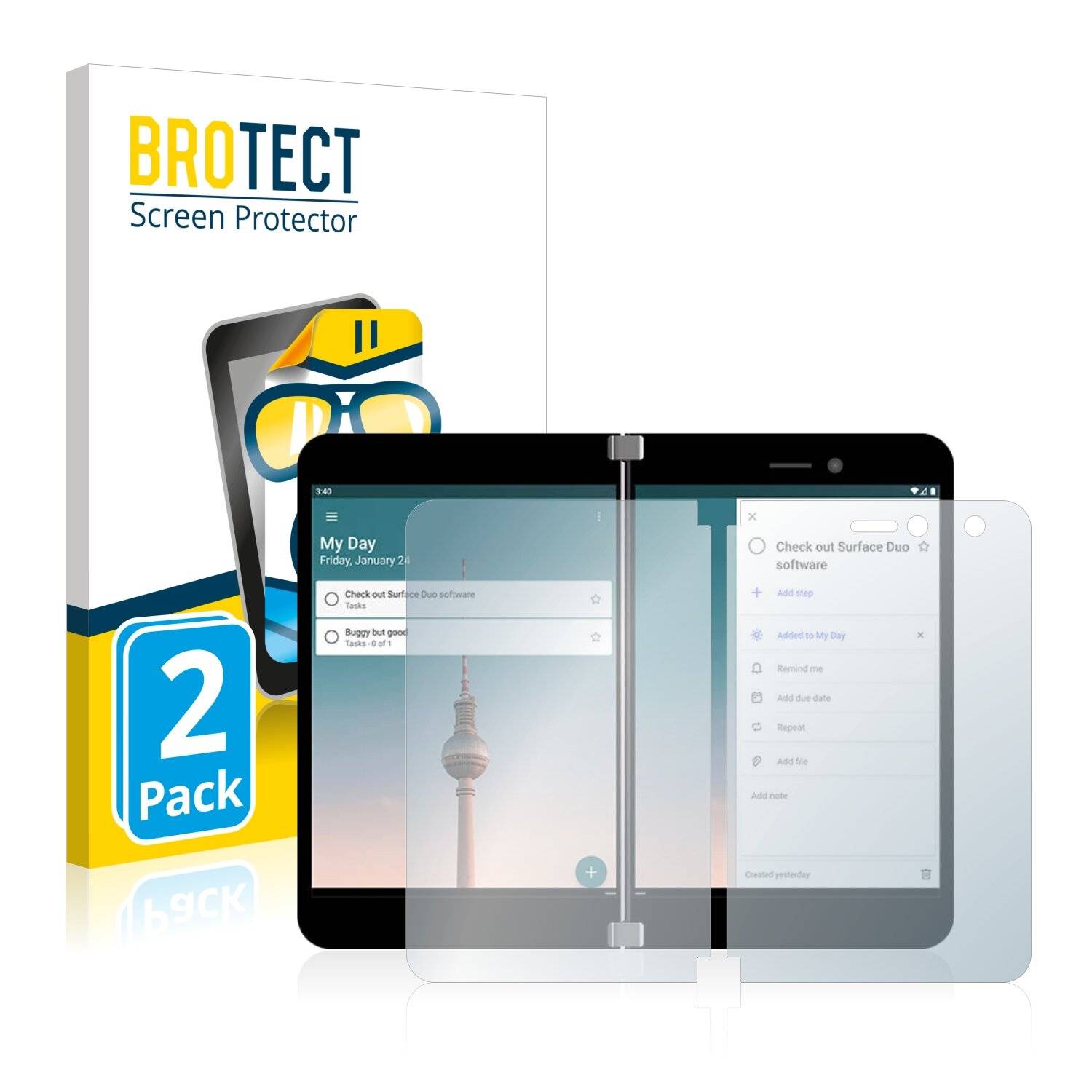 2x BROTECT HD-Clear Displayschutzfolie für Microsoft Surface