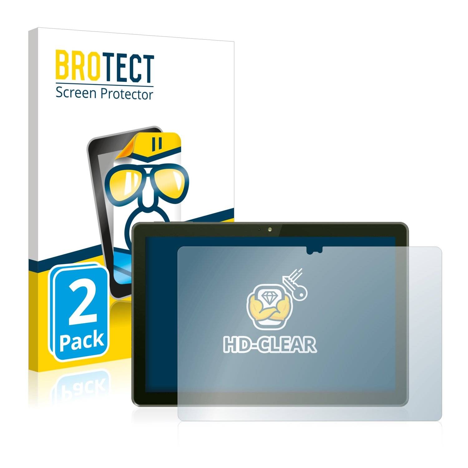2x BROTECT HD-Clear Displayschutzfolie für Peaq PET