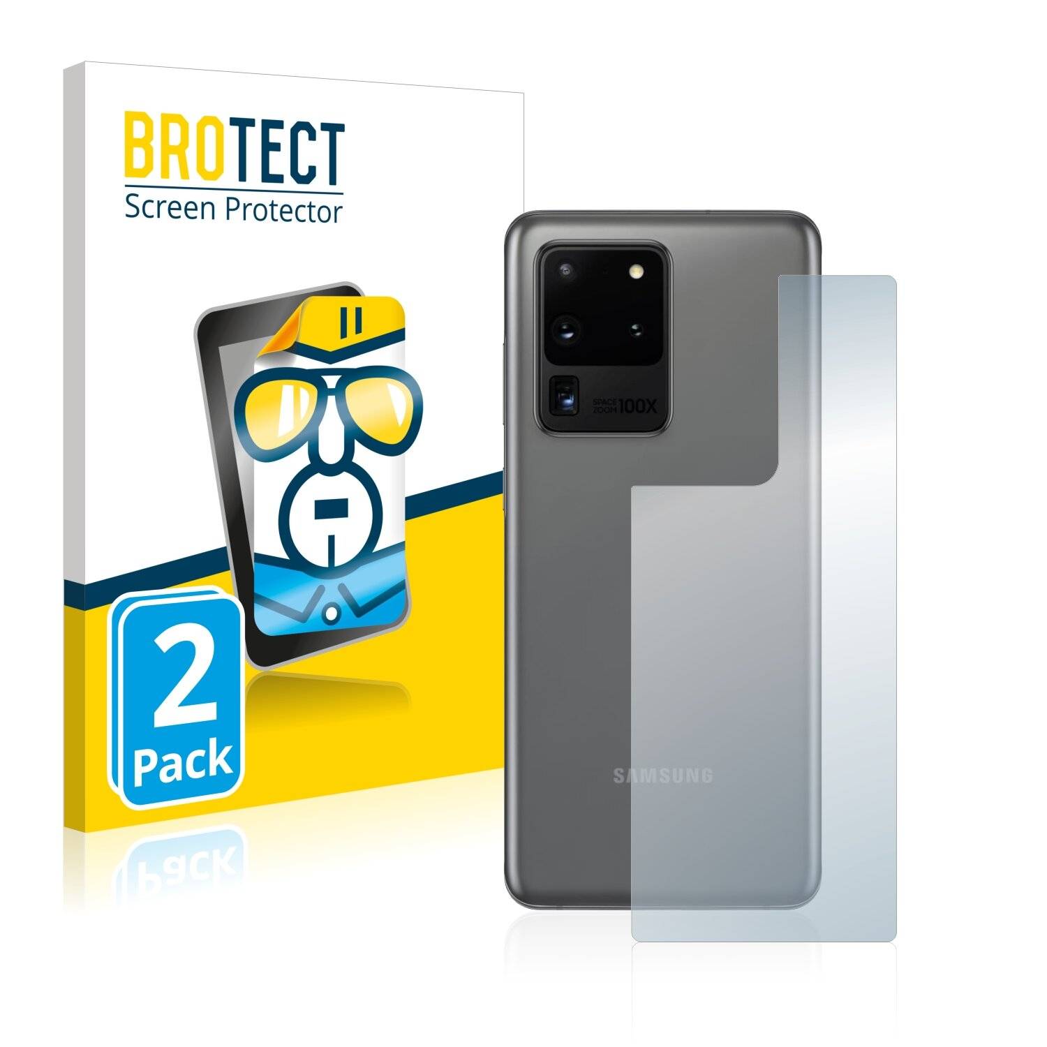 2x BROTECT HD-Clear Displayschutzfolie für Samsung Galaxy S20 Ultra