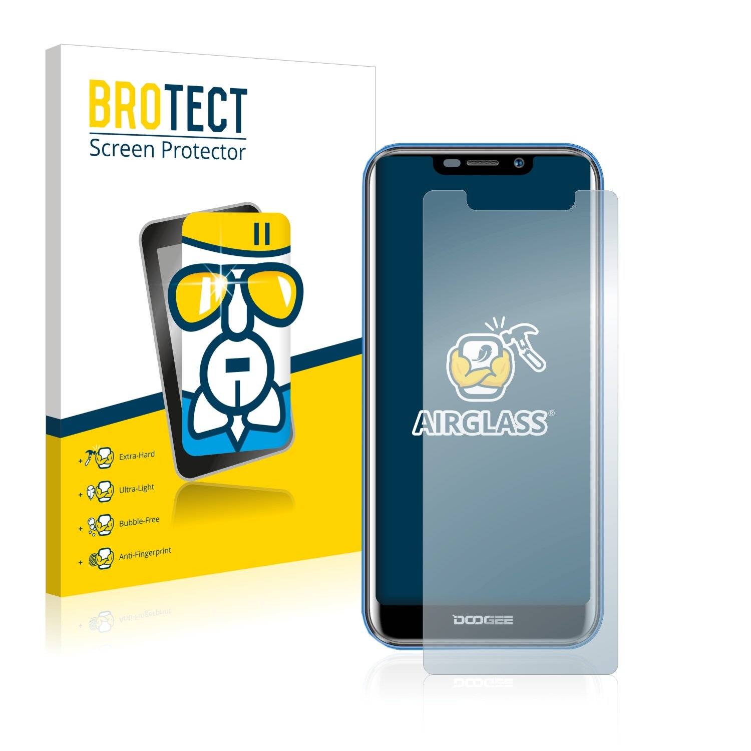 BROTECT AirGlass Schutzglas Folie für Doogee
