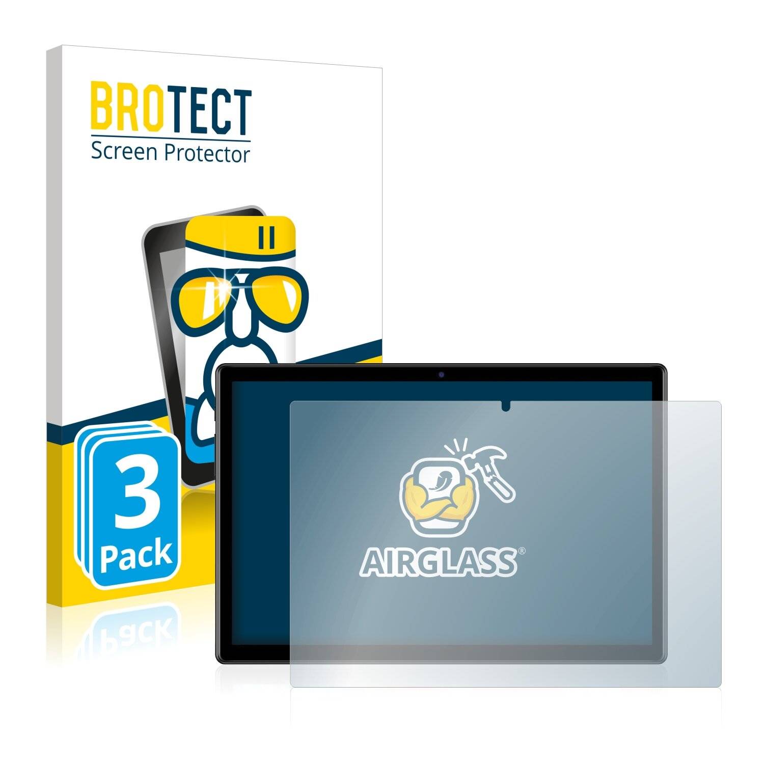 3x BROTECT AirGlass Schutzglas Folie für Teclast M40 (im