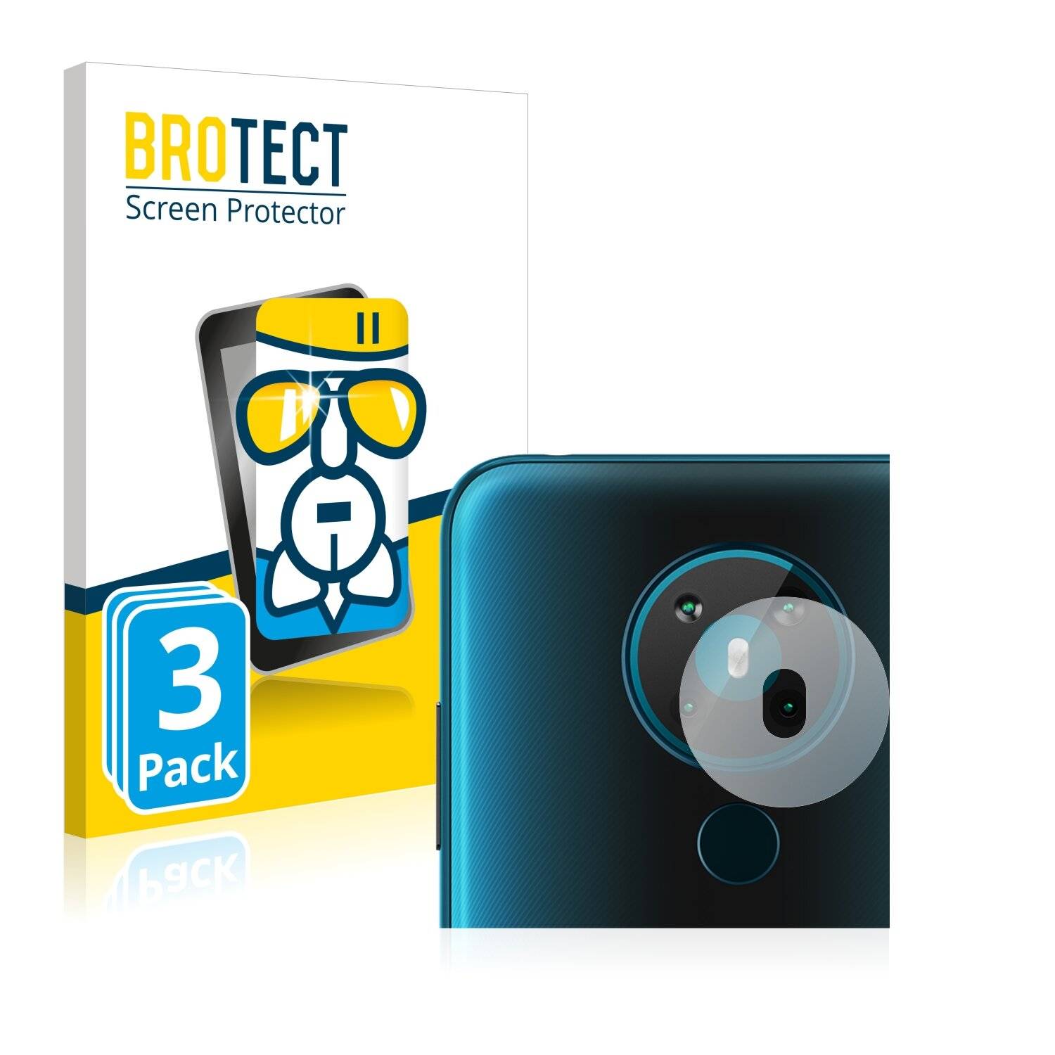 3x BROTECT AirGlass Schutzglas Folie für Nokia 5.3 (NUR