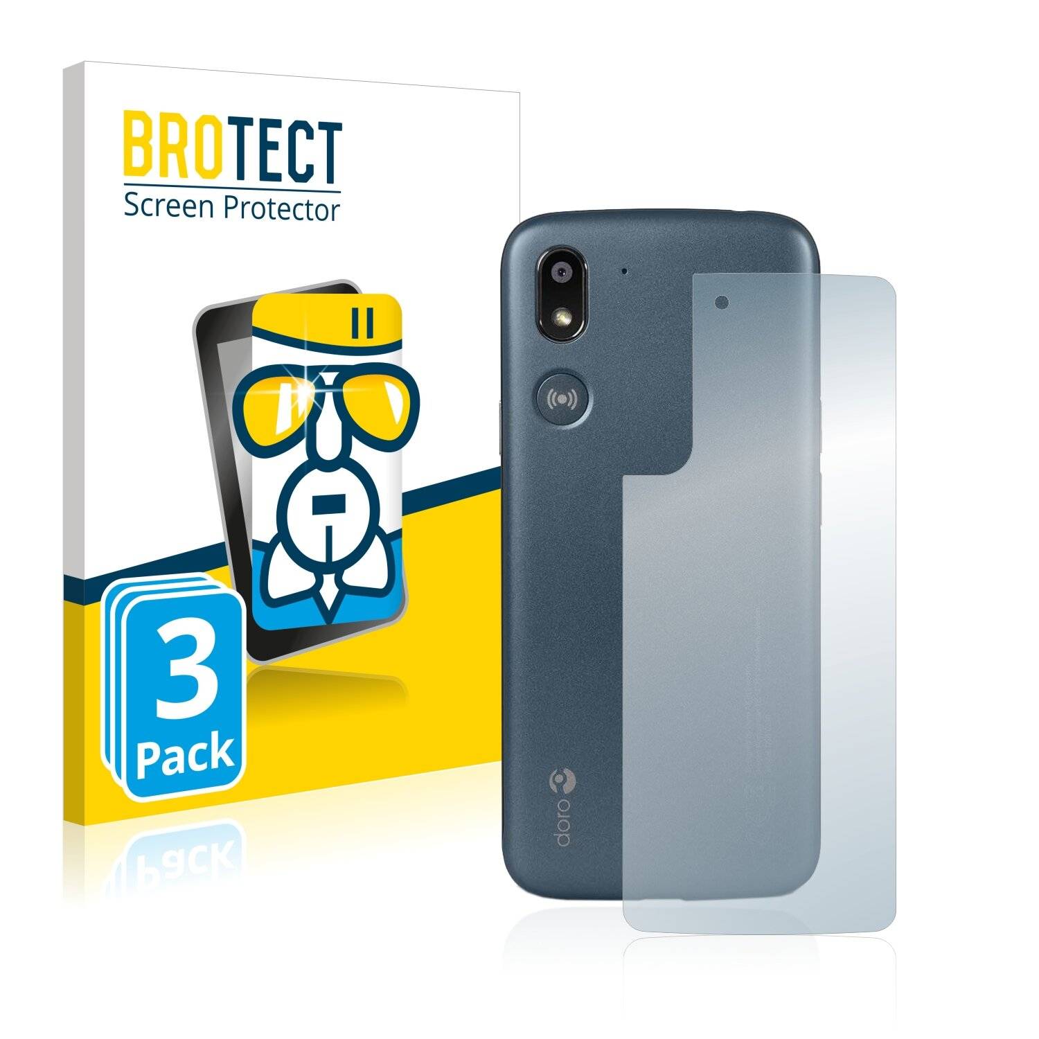3x BROTECT AirGlass Schutzglas Folie für Doro 8050 Plus