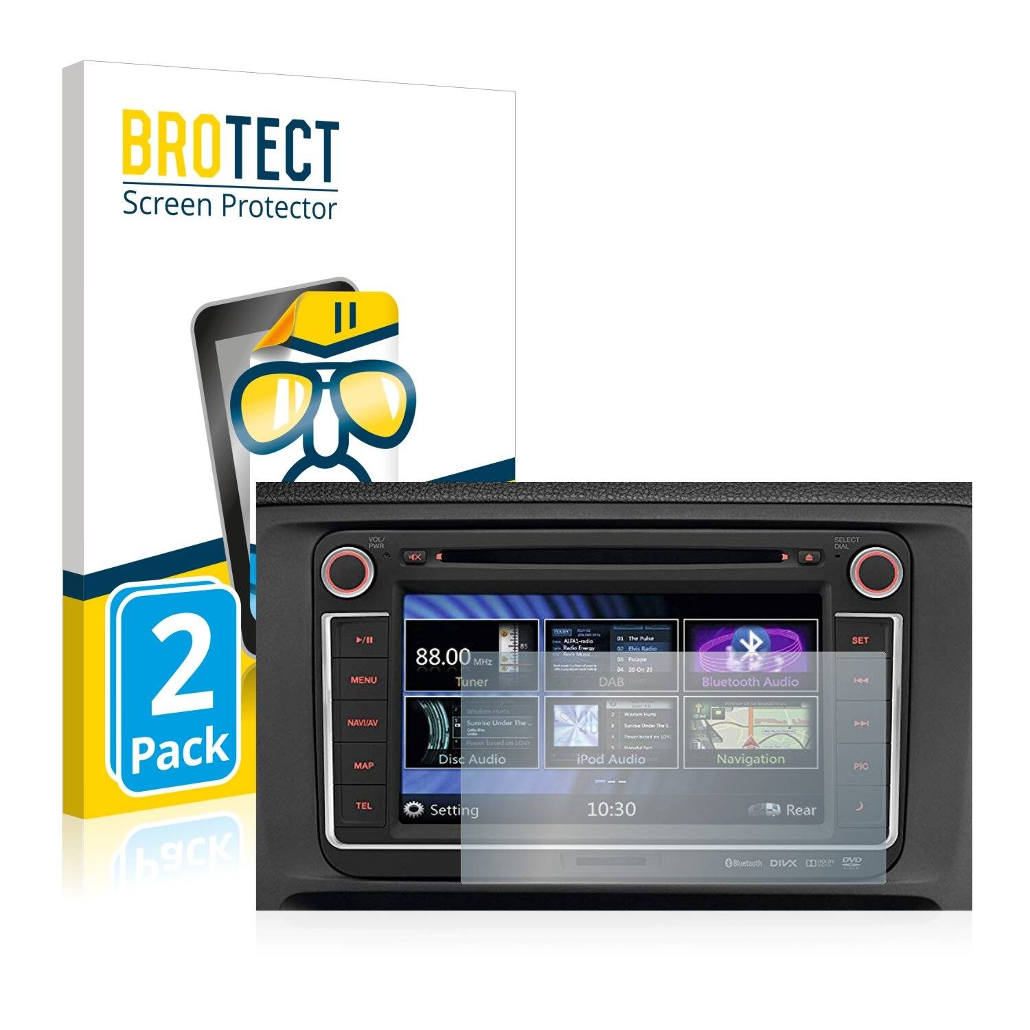 2x BROTECT HD-Clear Displayschutzfolie für Volkswagen Polo 6R RMT