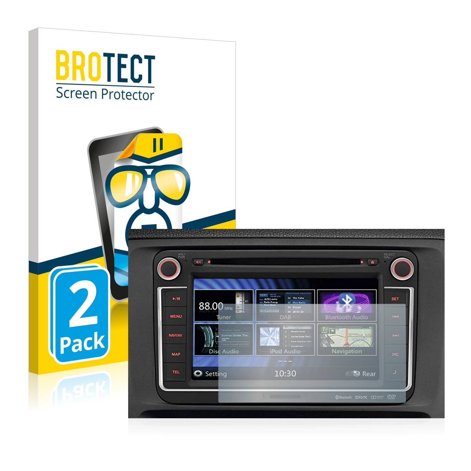 2x BROTECT HD-Clear Displayschutzfolie für Volkswagen EOS 2006 RMT