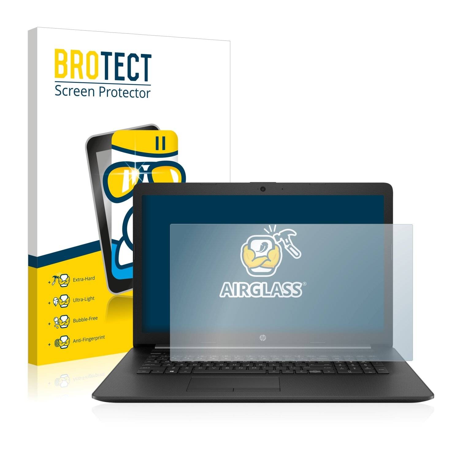 BROTECT AirGlass Schutzglas Folie für HP Notebook