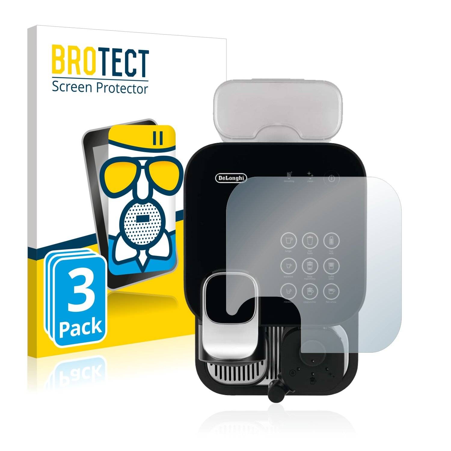 3x BROTECT AirGlass Matte Schutzglas Folie für DeLonghi Gran Lattissima