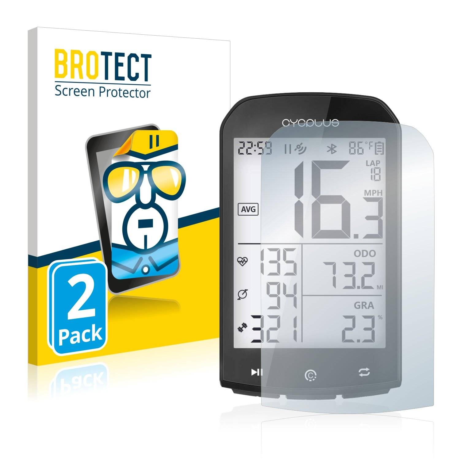 2x BROTECT HD-Clear Displayschutzfolie für Cycplus M1