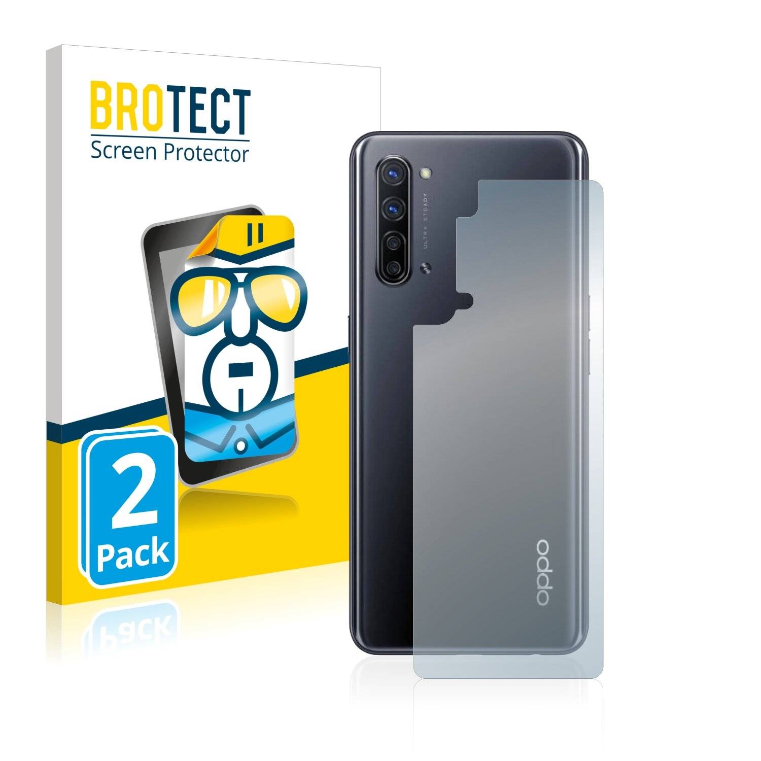 2x BROTECT HD-Clear Displayschutzfolie für Oppo Find X2 Lite