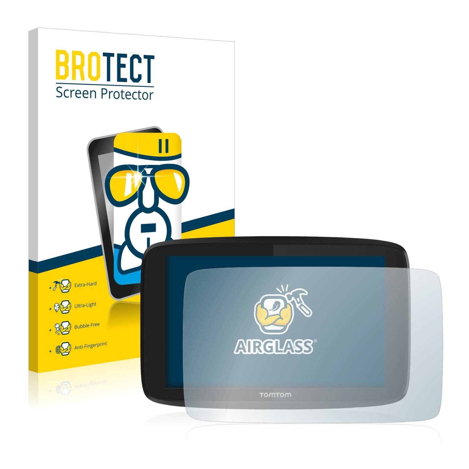 BROTECT AirGlass Schutzglas Folie für TomTom Go Professional