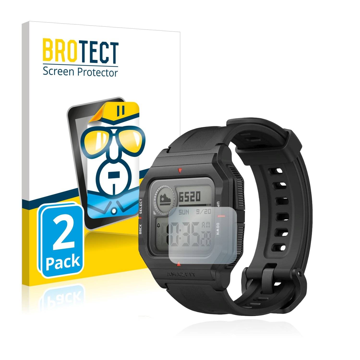 2x BROTECT HD-Clear Displayschutzfolie für Huami Amazfit