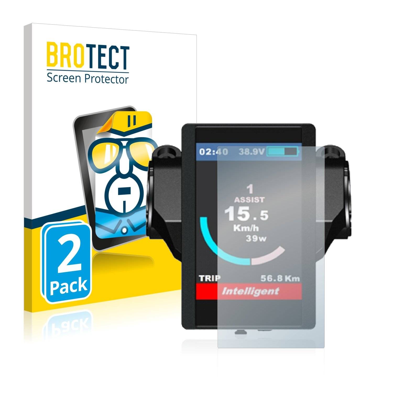2x BROTECT HD-Clear Displayschutzfolie für Bafang