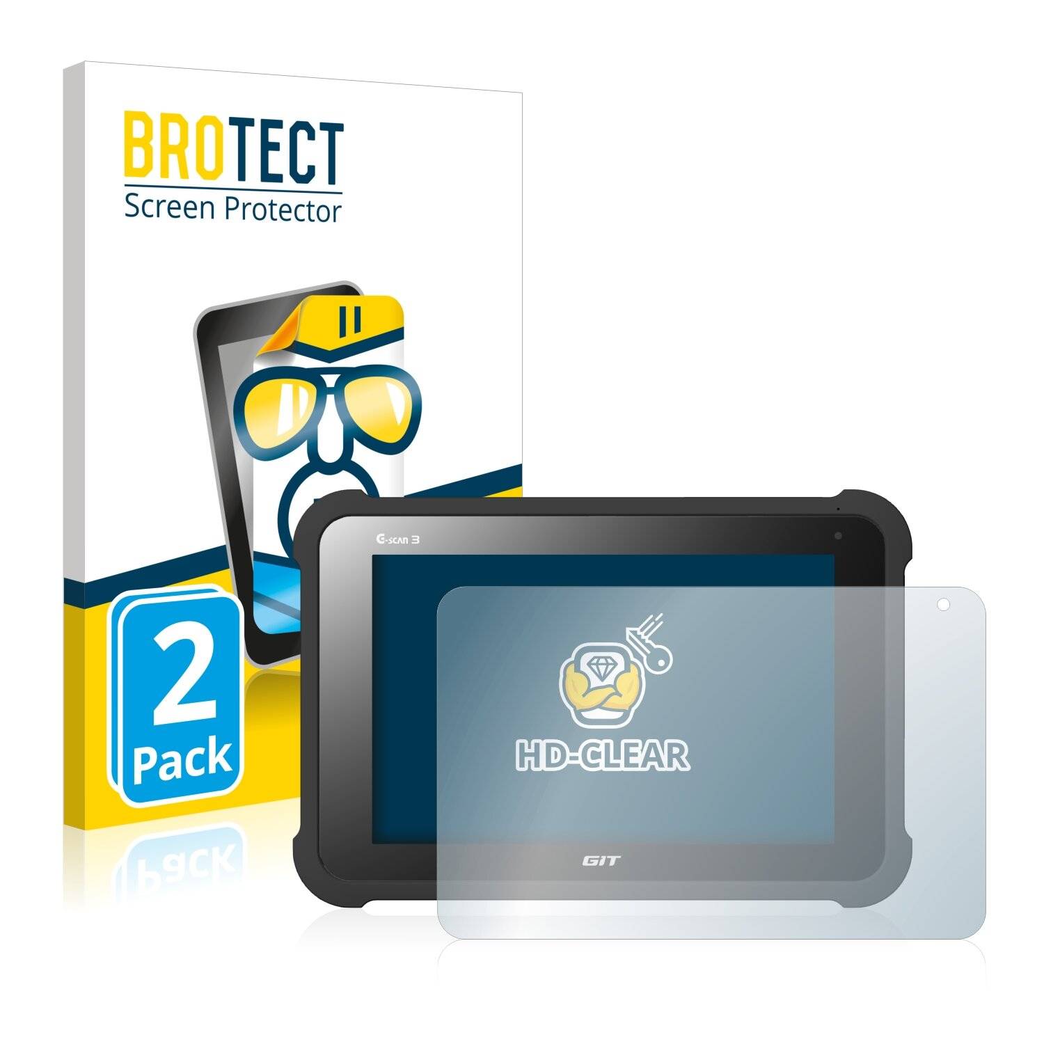 2x BROTECT HD-Clear Displayschutzfolie für Git Scan