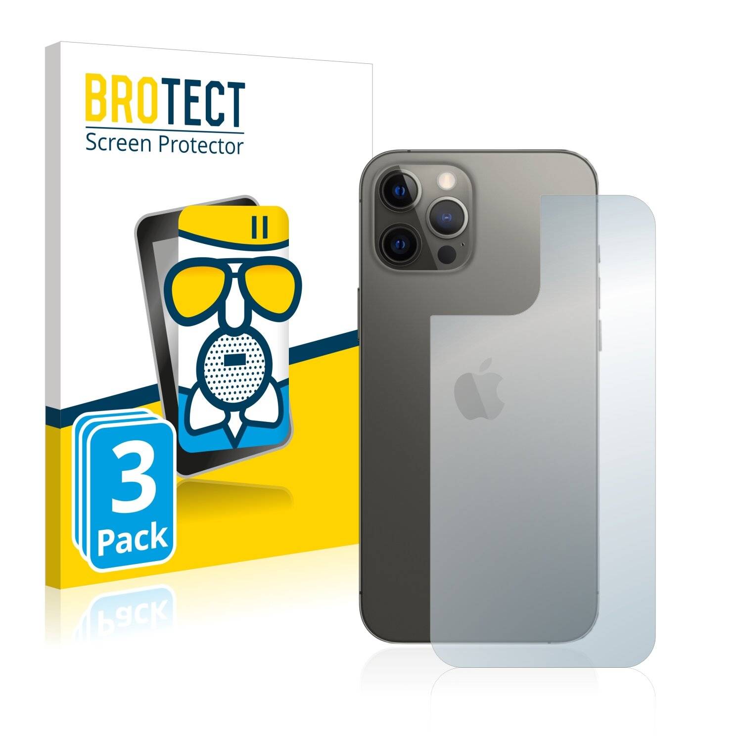 3x BROTECT AirGlass Matte Schutzglas Folie für Apple iPhone 12 Pro Max