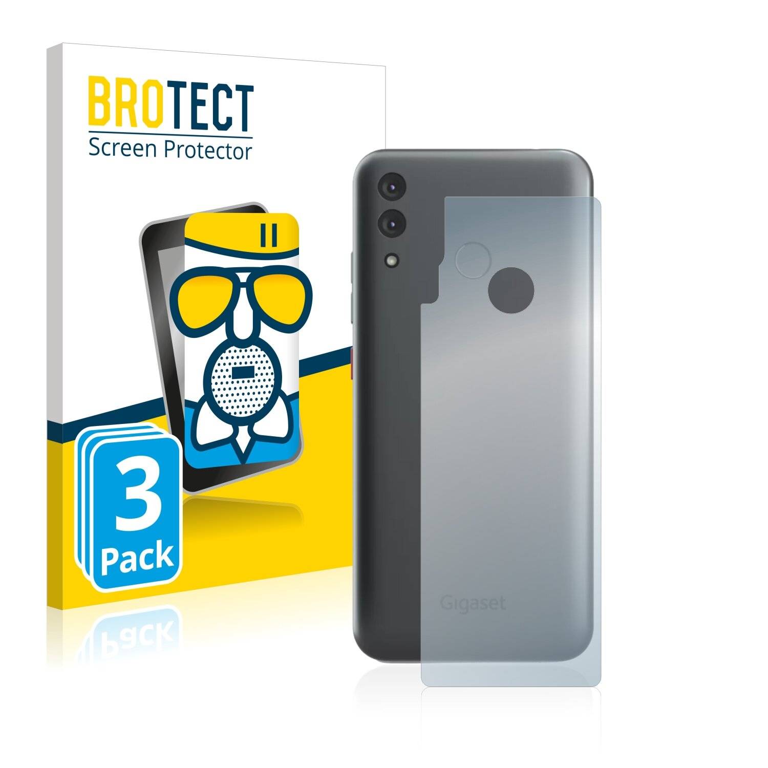 3x BROTECT AirGlass Matte Schutzglas Folie für Gigaset GS3
