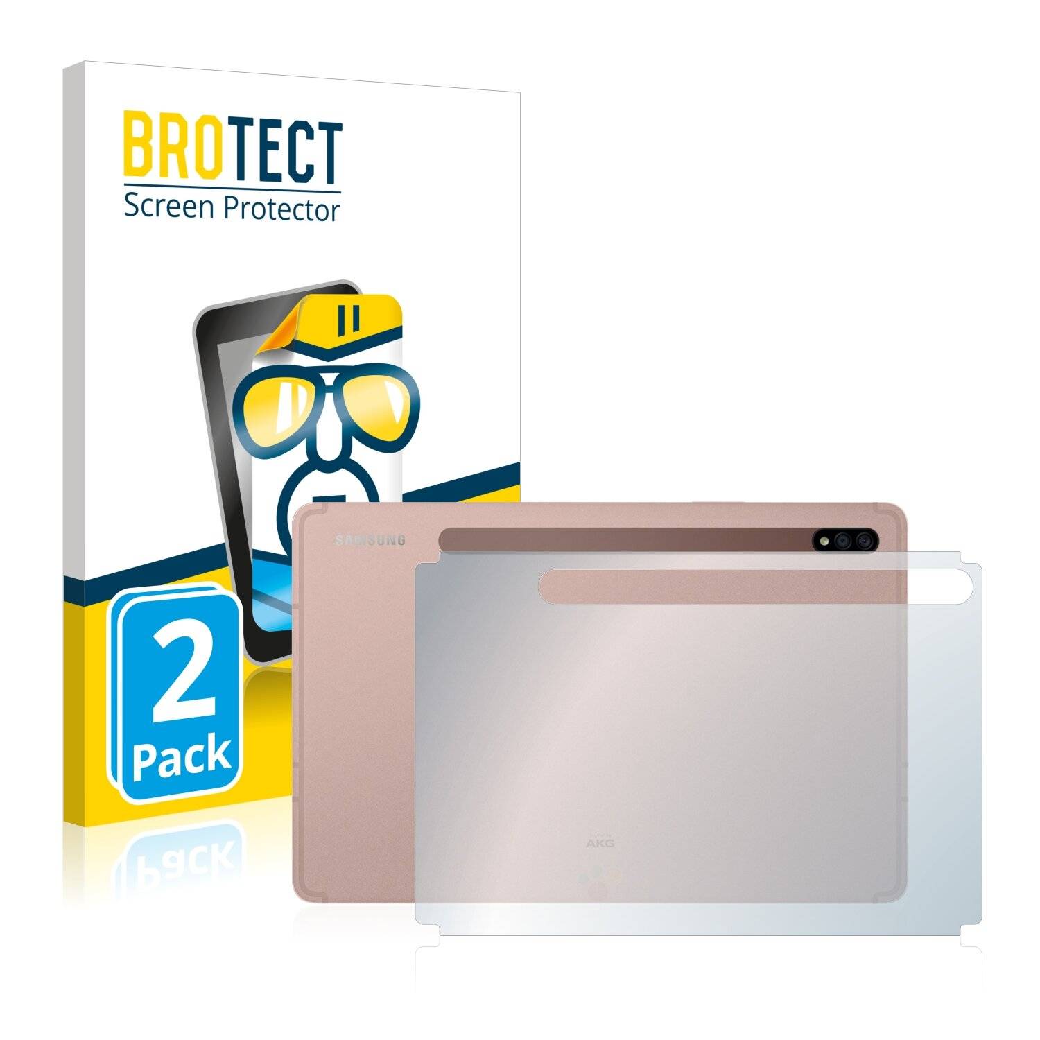 2x BROTECT HD-Clear Displayschutzfolie für Samsung Galaxy Tab S7 LTE 2020