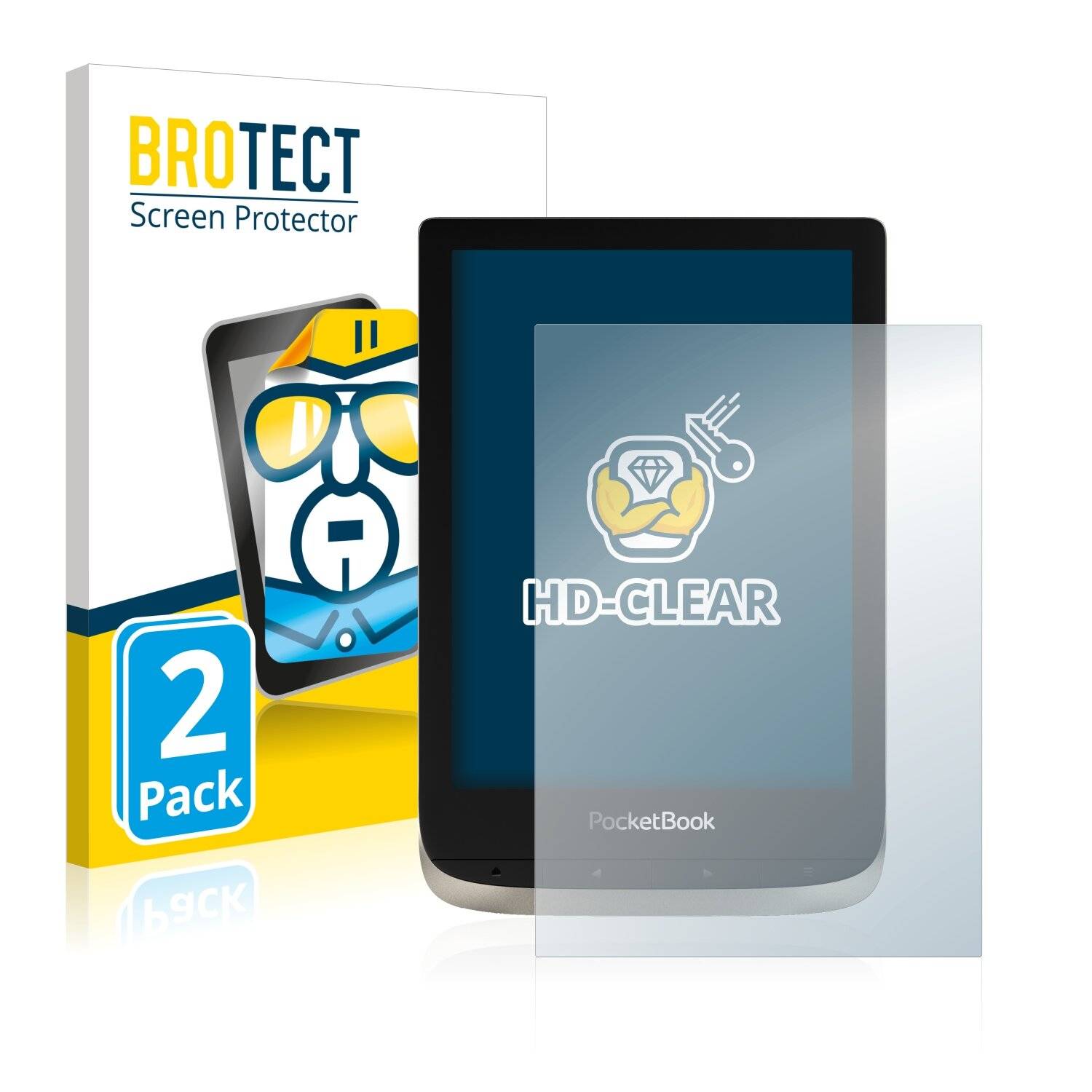 2x BROTECT HD-Clear Displayschutzfolie für PocketBook