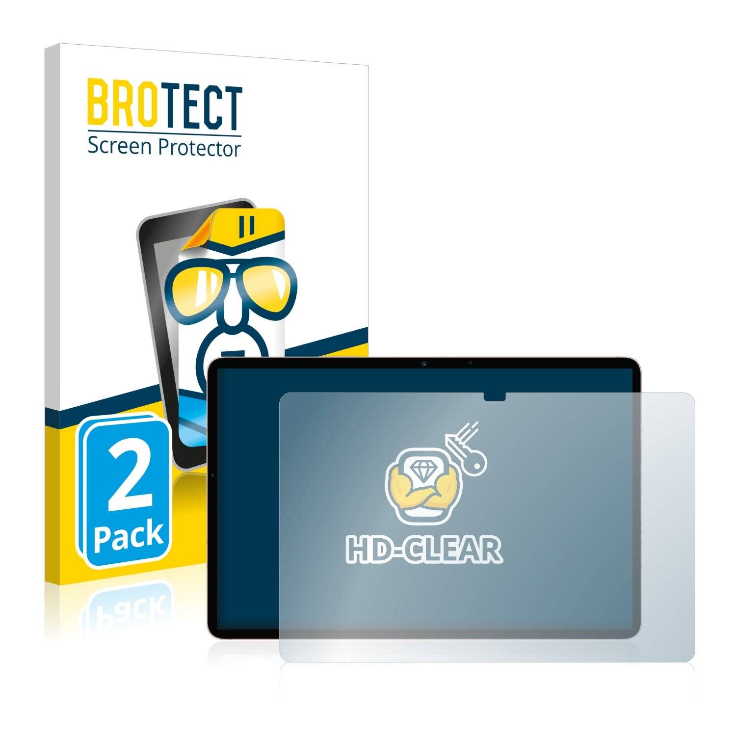 2x BROTECT HD-Clear Displayschutzfolie für Samsung Galaxy Tab S7 LTE
