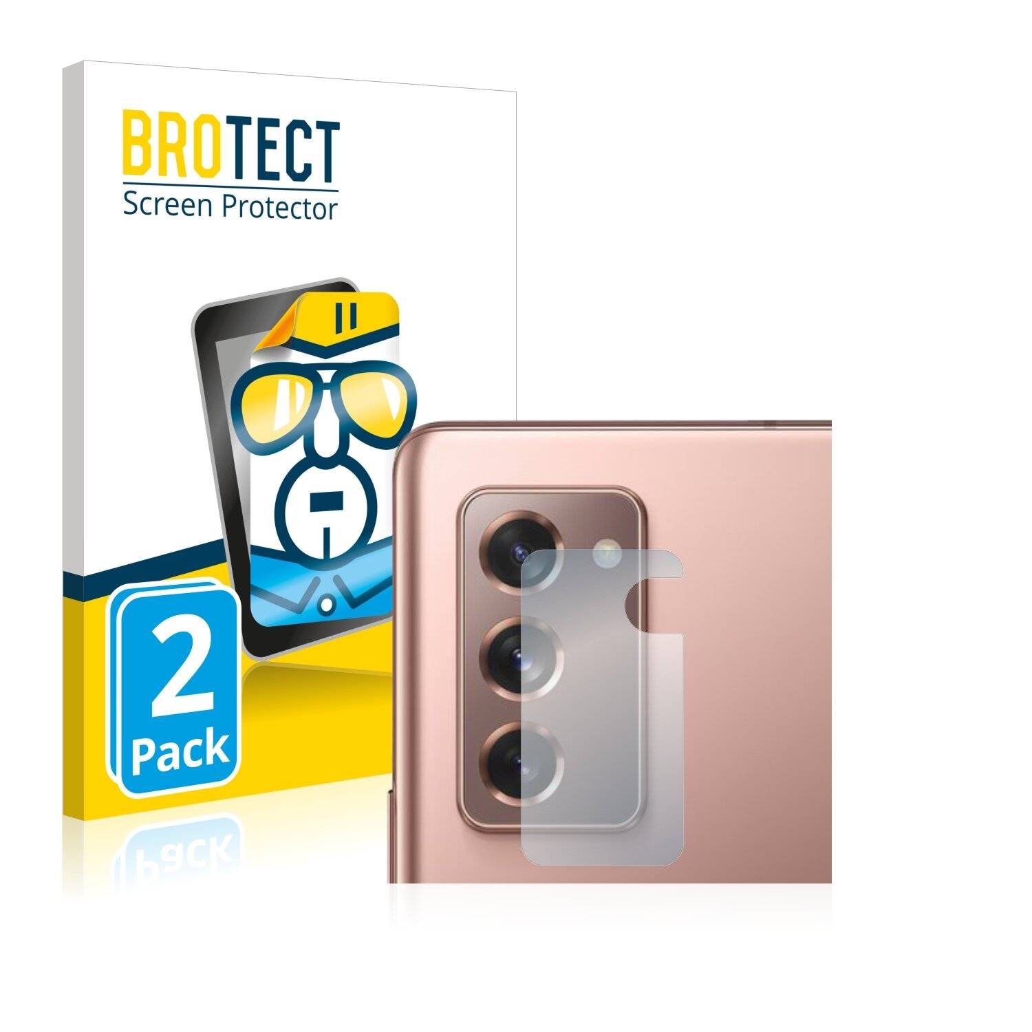 2x BROTECT HD-Clear Displayschutzfolie für Samsung Galaxy Z Fold 2 5G (NUR