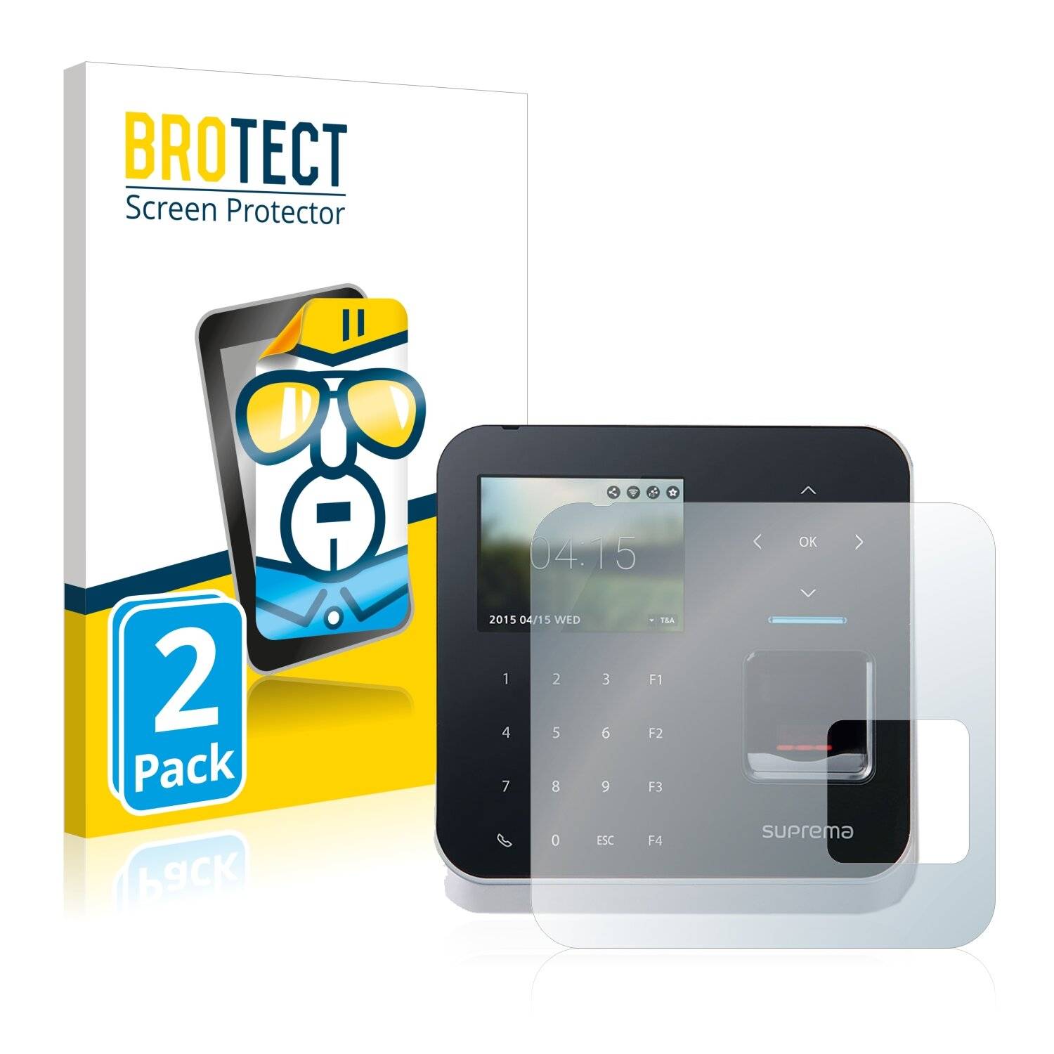 2x BROTECT HD-Clear Displayschutzfolie für Suprema BioStation