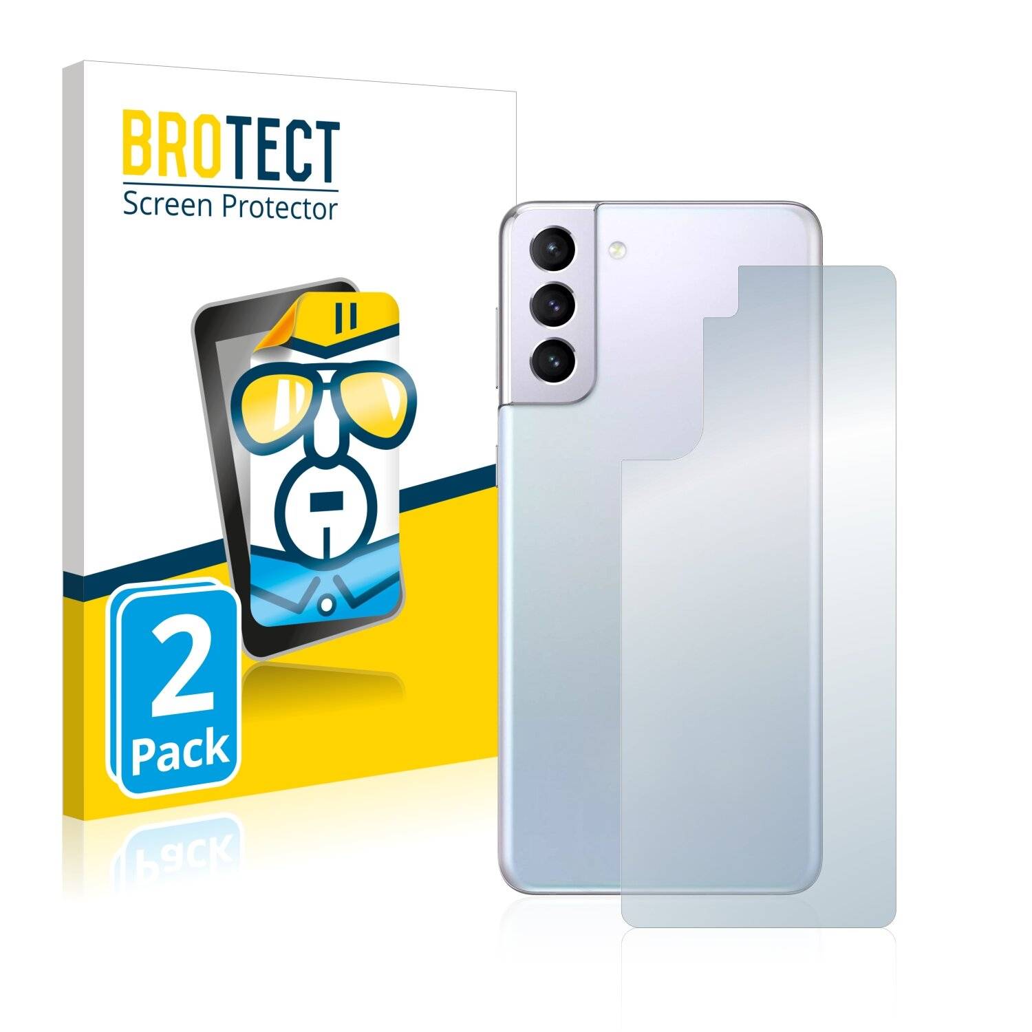 2x BROTECT HD-Clear Displayschutzfolie für Samsung Galaxy S21