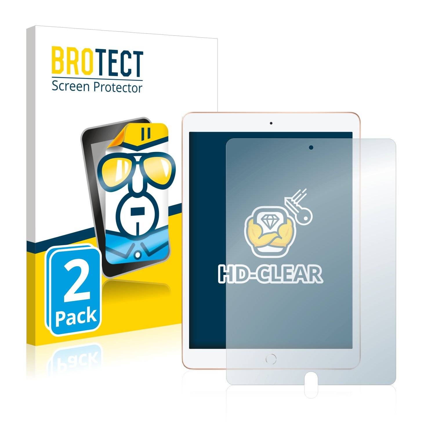 2x BROTECT HD-Clear Displayschutzfolie für Apple iPad 10.2 WiFi Cellular 2020 (8.