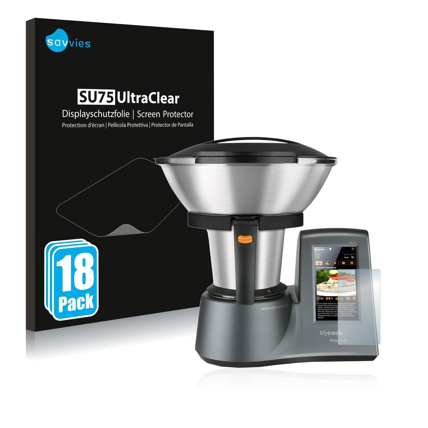 18x Savvies SU75 Displayschutzfolie für Taurus Mycook