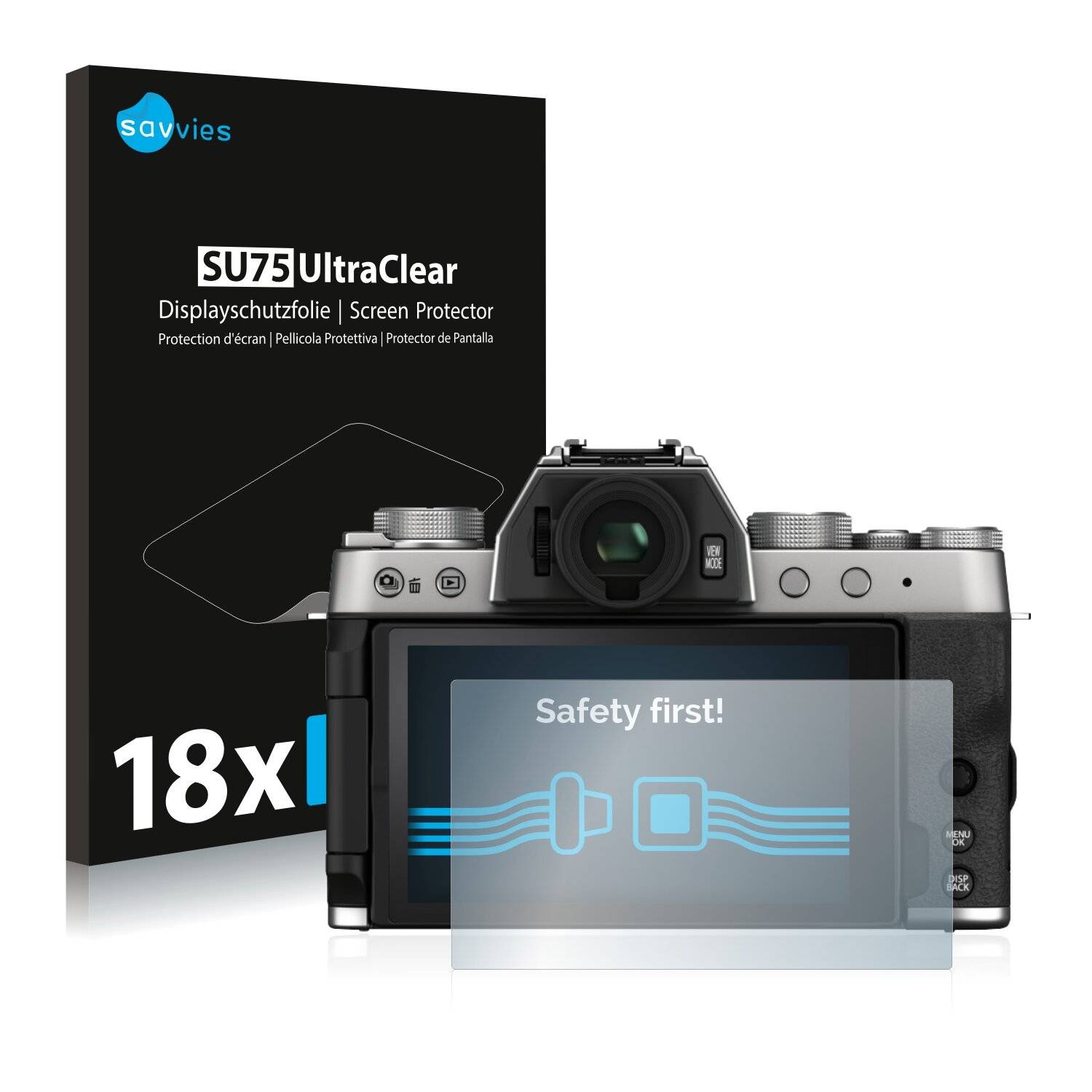 18x Savvies SU75 Displayschutzfolie für Fujifilm