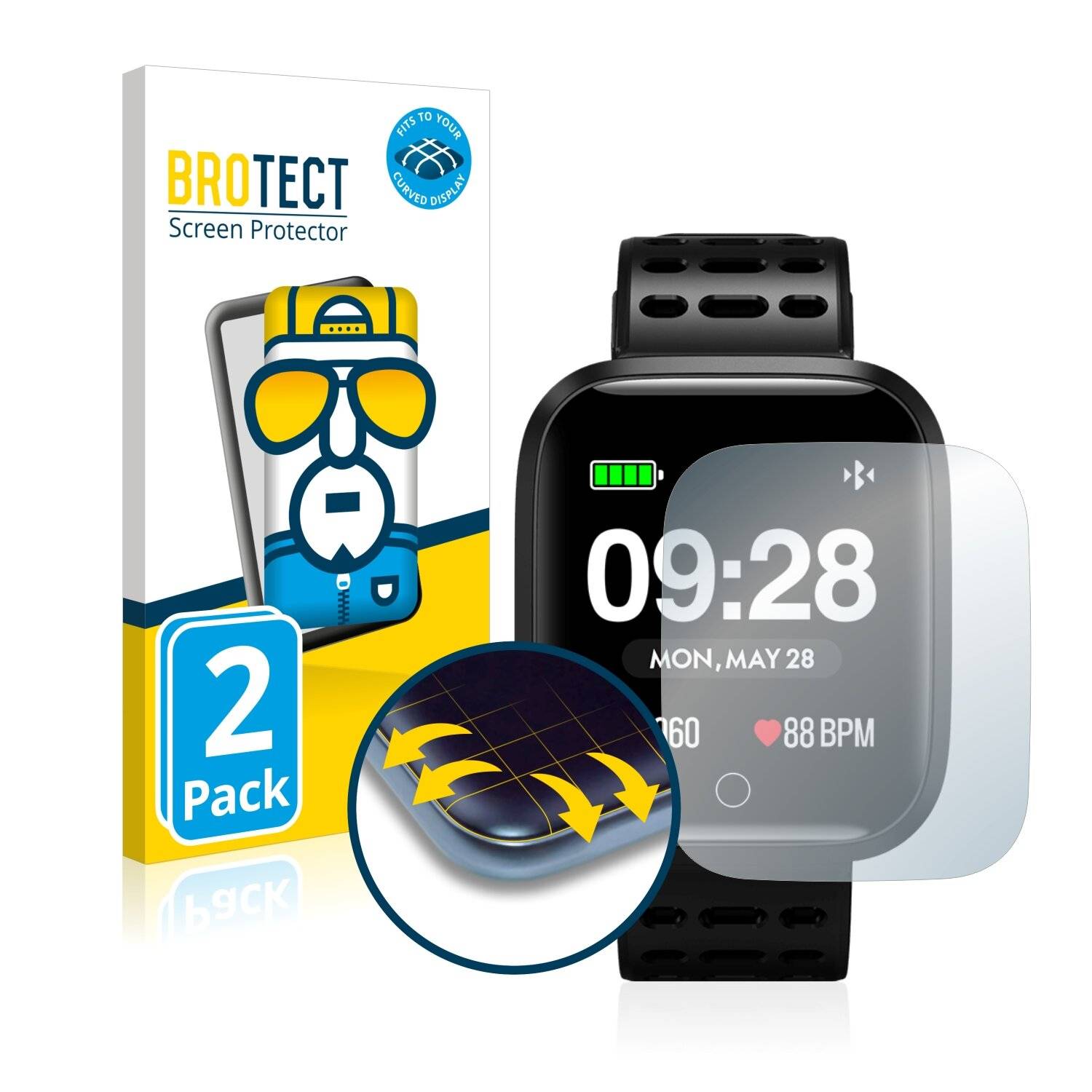 2x BROTECT Flex Full-Cover Displayschutzfolie für Elephone