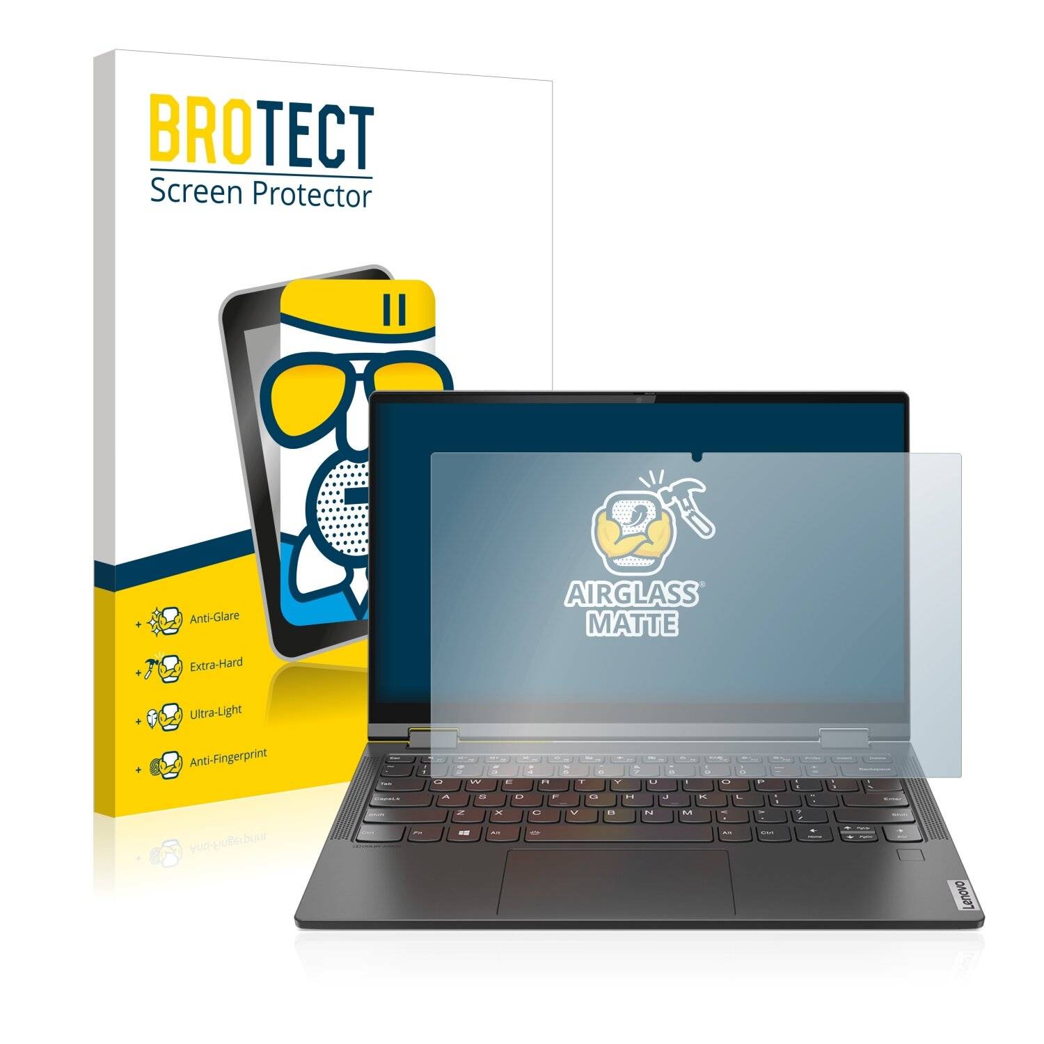 BROTECT AirGlass Matte Schutzglas Folie für Lenovo Yoga