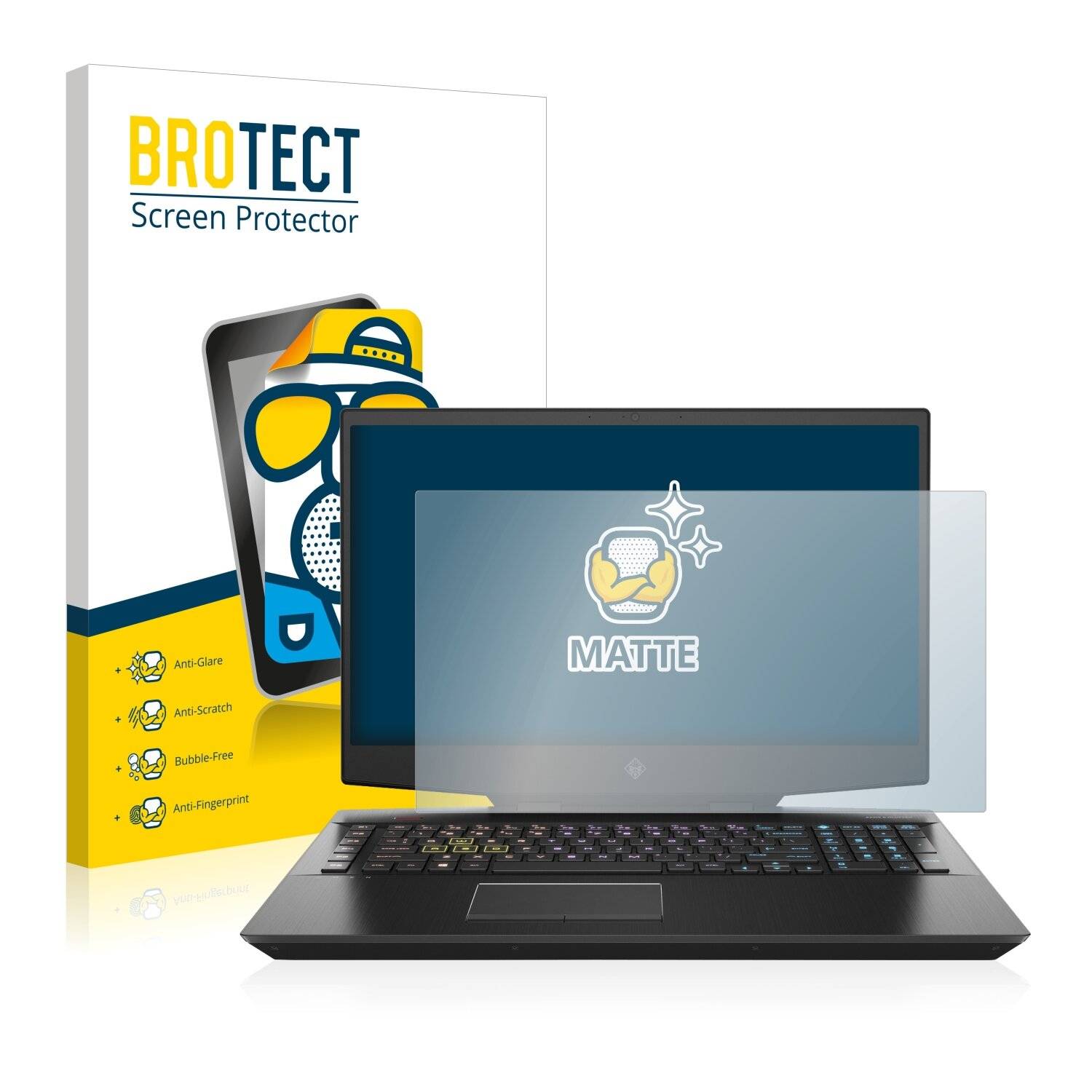 BROTECT Matte Displayschutzfolie für HP Omen 17-cb0730ng - Entspiegelt,