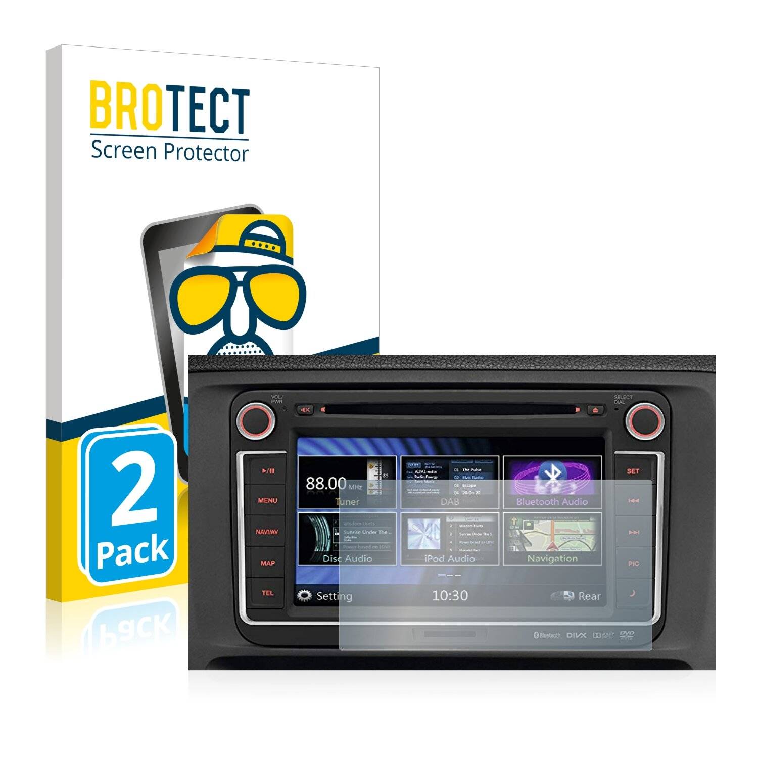 2x BROTECT Matte Displayschutzfolie für Volkswagen Polo 6R RMT 400N - Entspiegelt,
