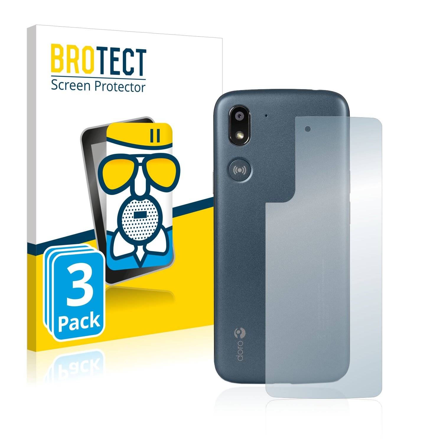 3x BROTECT AirGlass Matte Schutzglas Folie für Doro 8050 Plus