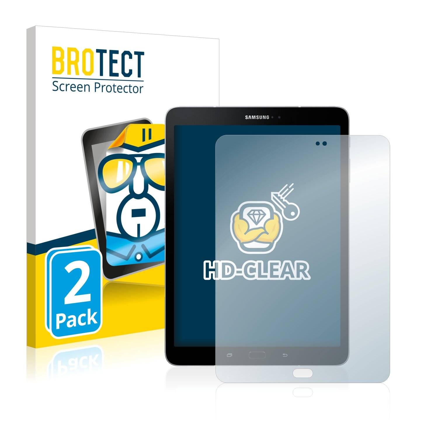 2x BROTECT HD-Clear Displayschutzfolie für Samsung Galaxy Tab