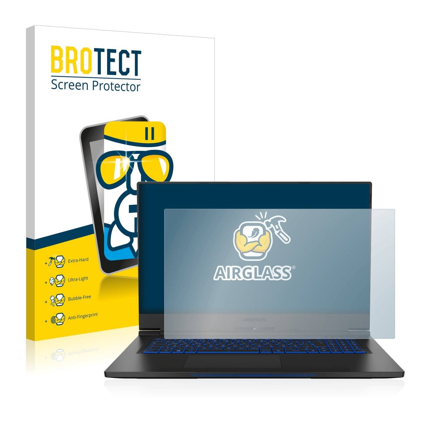 BROTECT AirGlass Schutzglas Folie für Medion Erazer Beast