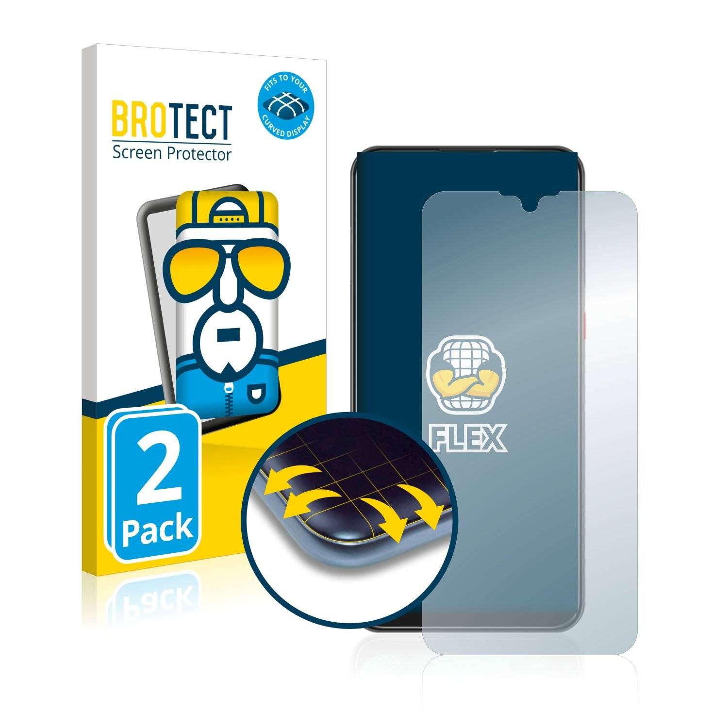 2x BROTECT Flex Full-Cover Displayschutzfolie für ZTE Blade