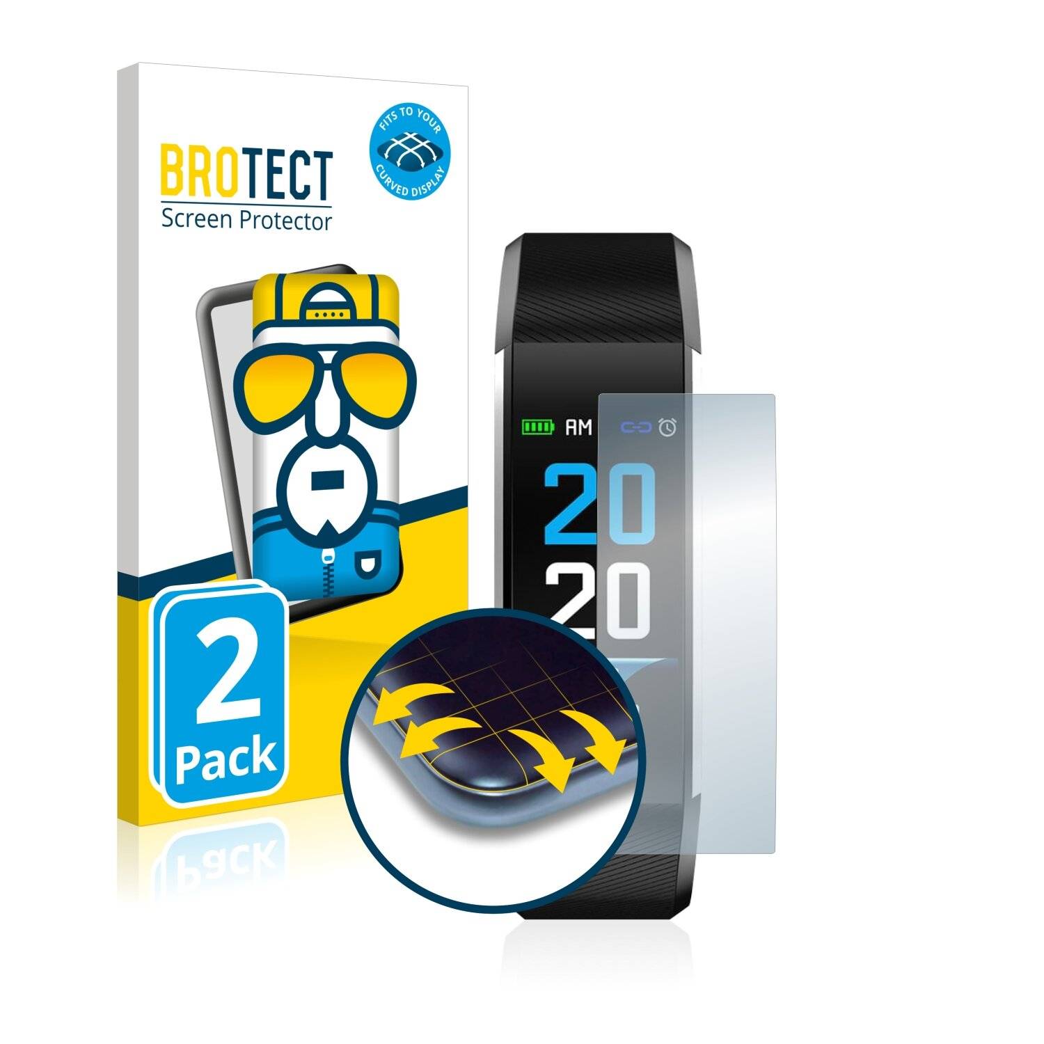 2x BROTECT Flex Full-Cover Displayschutzfolie für Denver