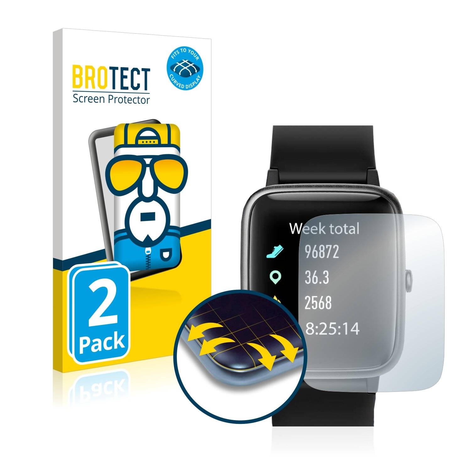 2x BROTECT Flex Full-Cover Displayschutzfolie für Vicsainteck