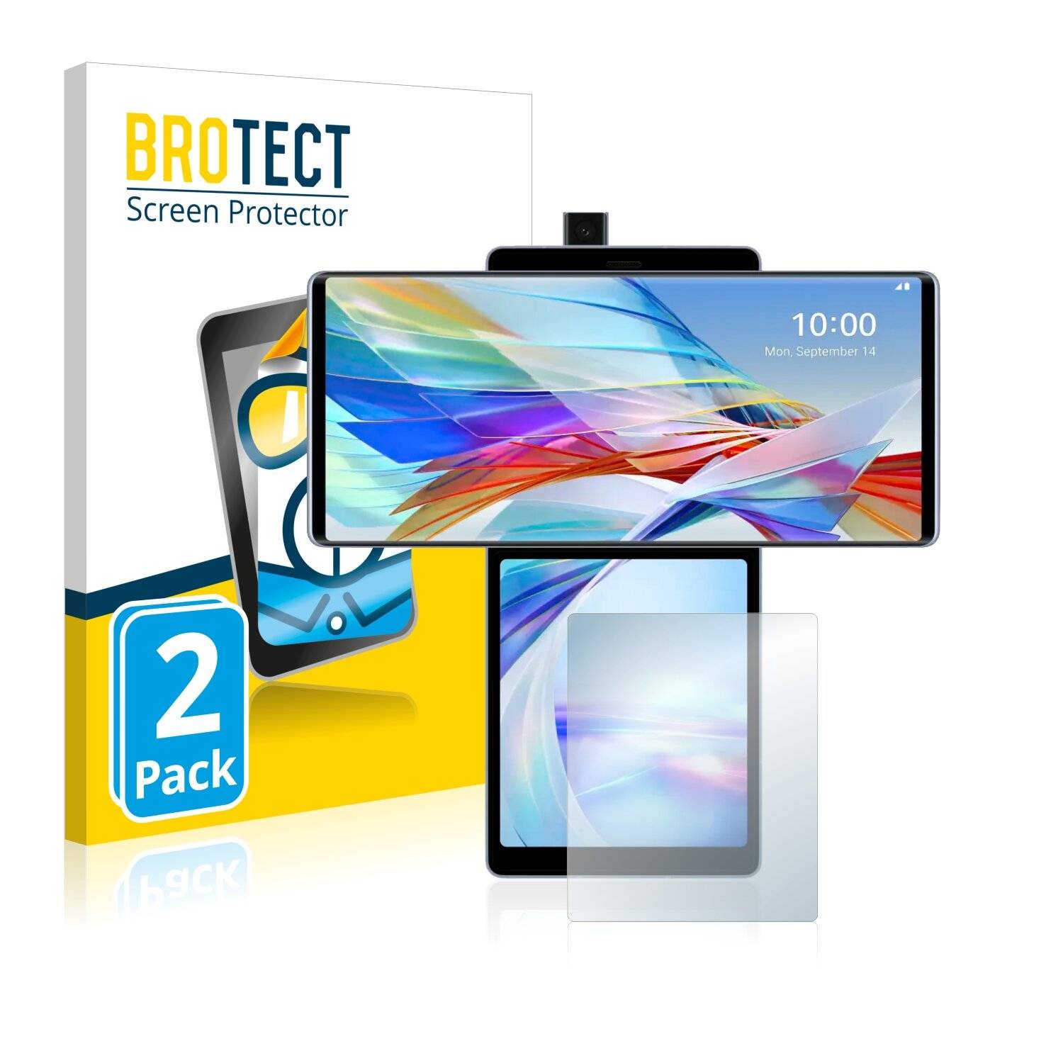 2x BROTECT HD-Clear Displayschutzfolie für LG Wing (Hinteres