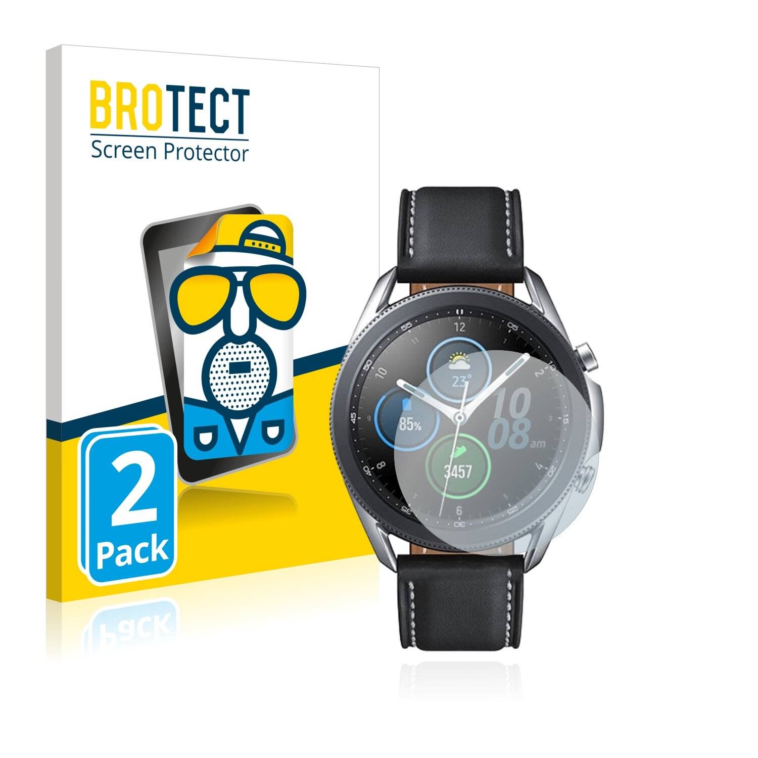 2x BROTECT Matte Displayschutzfolie für Samsung Galaxy Watch 3 (45mm) - Entspiegelt,